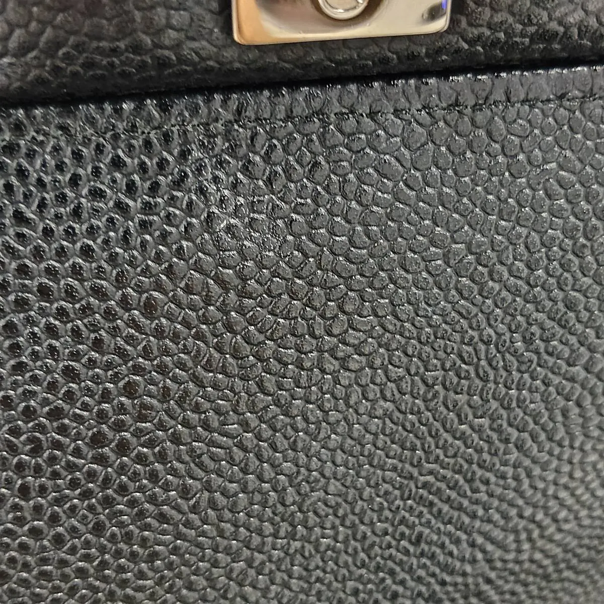 [Individually packaged] Chanel Large Matelassé 30 Caviar Skin Double Flap Double Chain Bag, Black with Silver Hardware, 18266629, Serial Number 18, A58600 — view 13