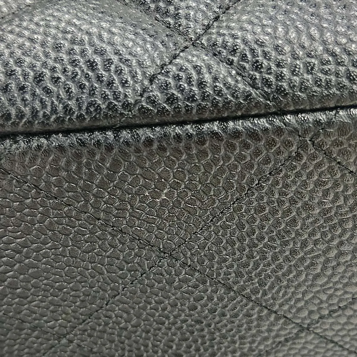 [Individually packaged] Chanel Large Matelassé 30 Caviar Skin Double Flap Double Chain Bag, Black with Silver Hardware, 18266629, Serial Number 18, A58600 — view 15