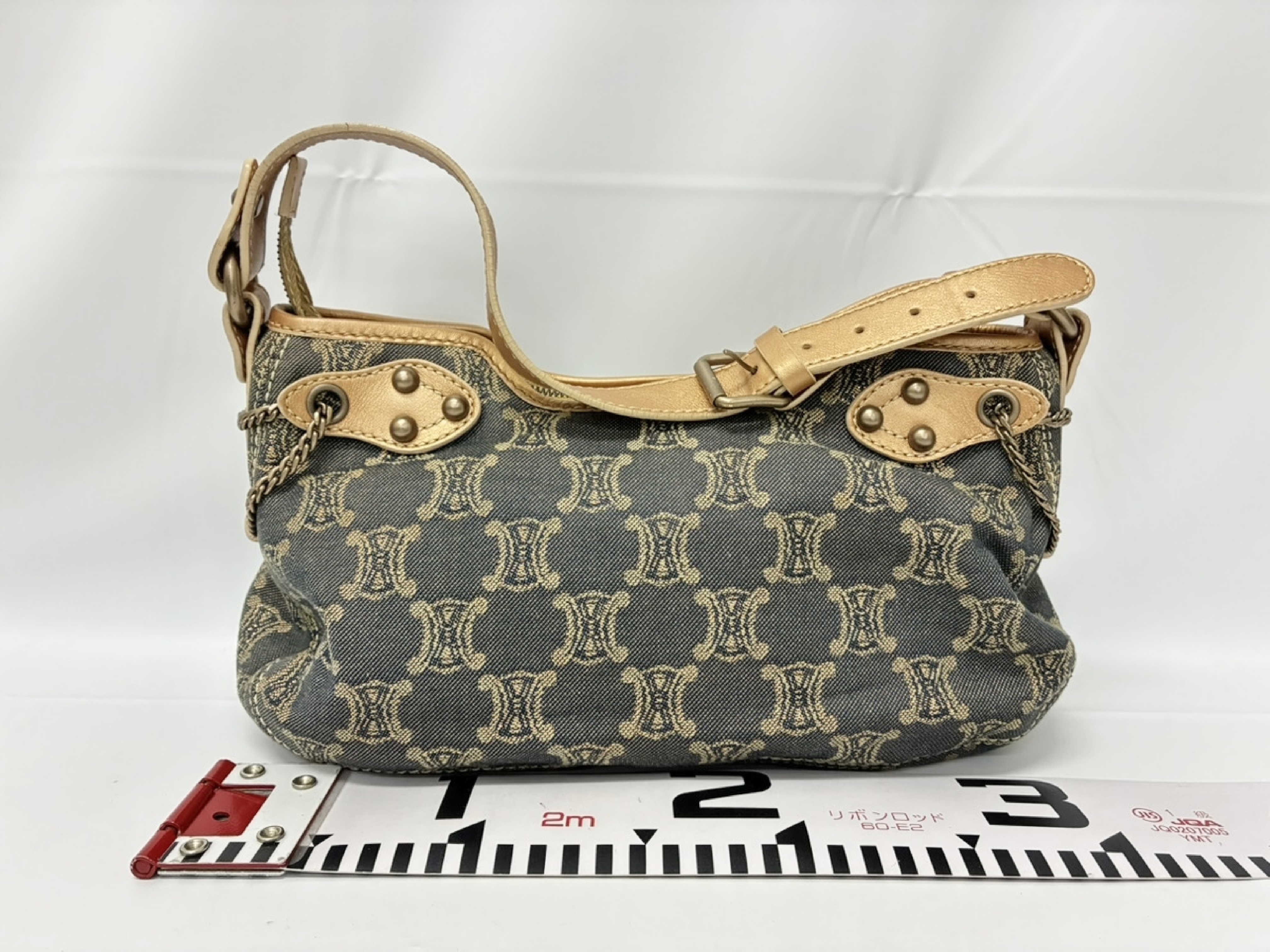 Paris Macadam One-Shoulder Bag Denim Handbag — view 2