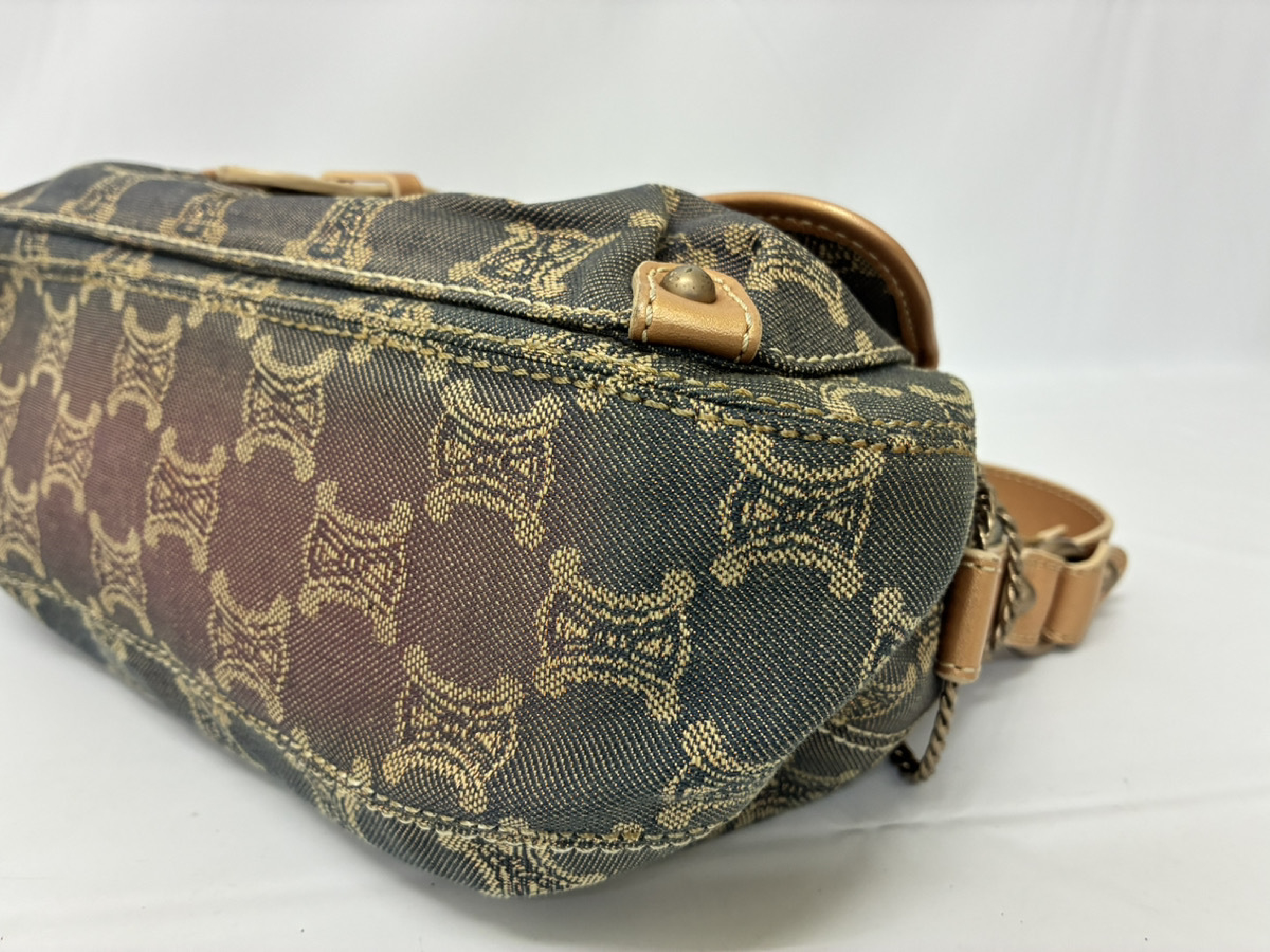 Paris Macadam One-Shoulder Bag Denim Handbag — view 4