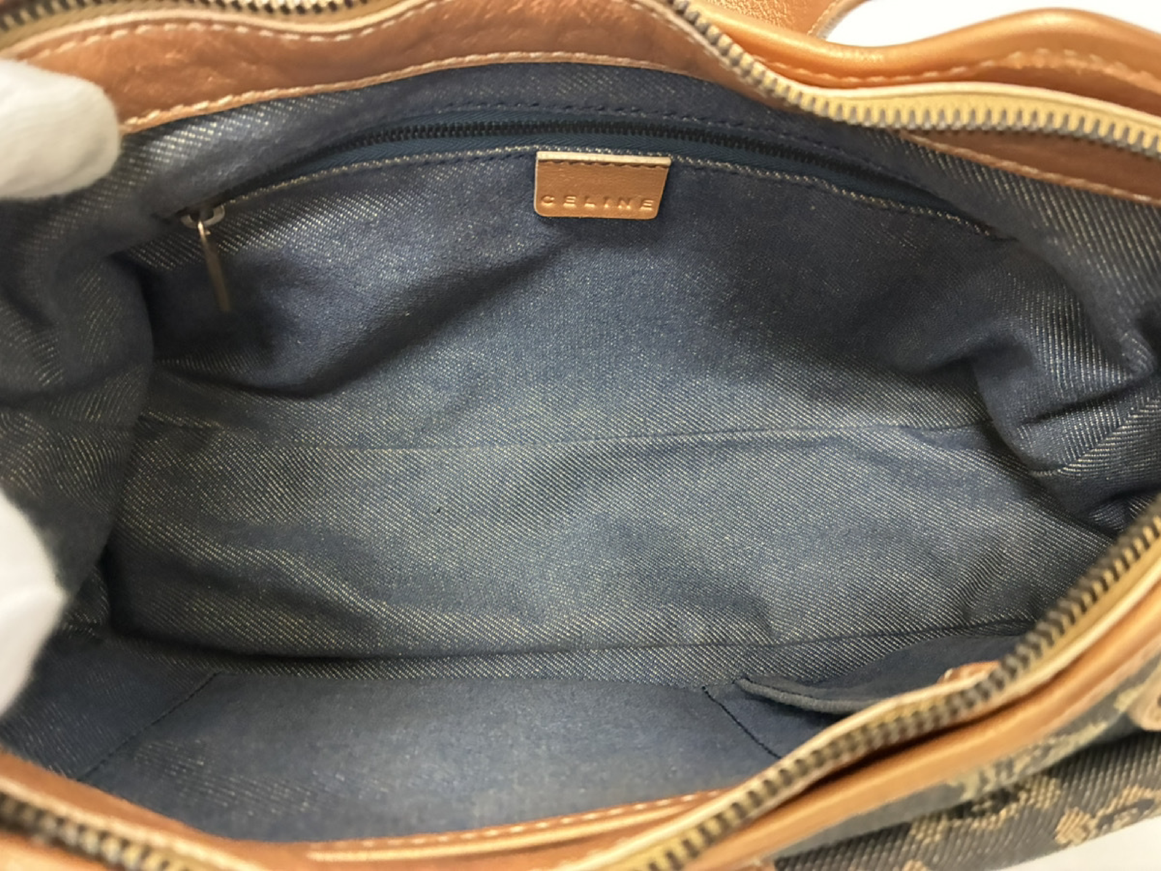 Paris Macadam One-Shoulder Bag Denim Handbag — view 8