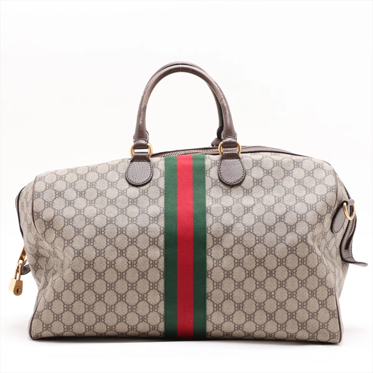 x Gucci The Hacker Project PVC x Leather 2-Way Boston Bag Brown 680124 — view 2