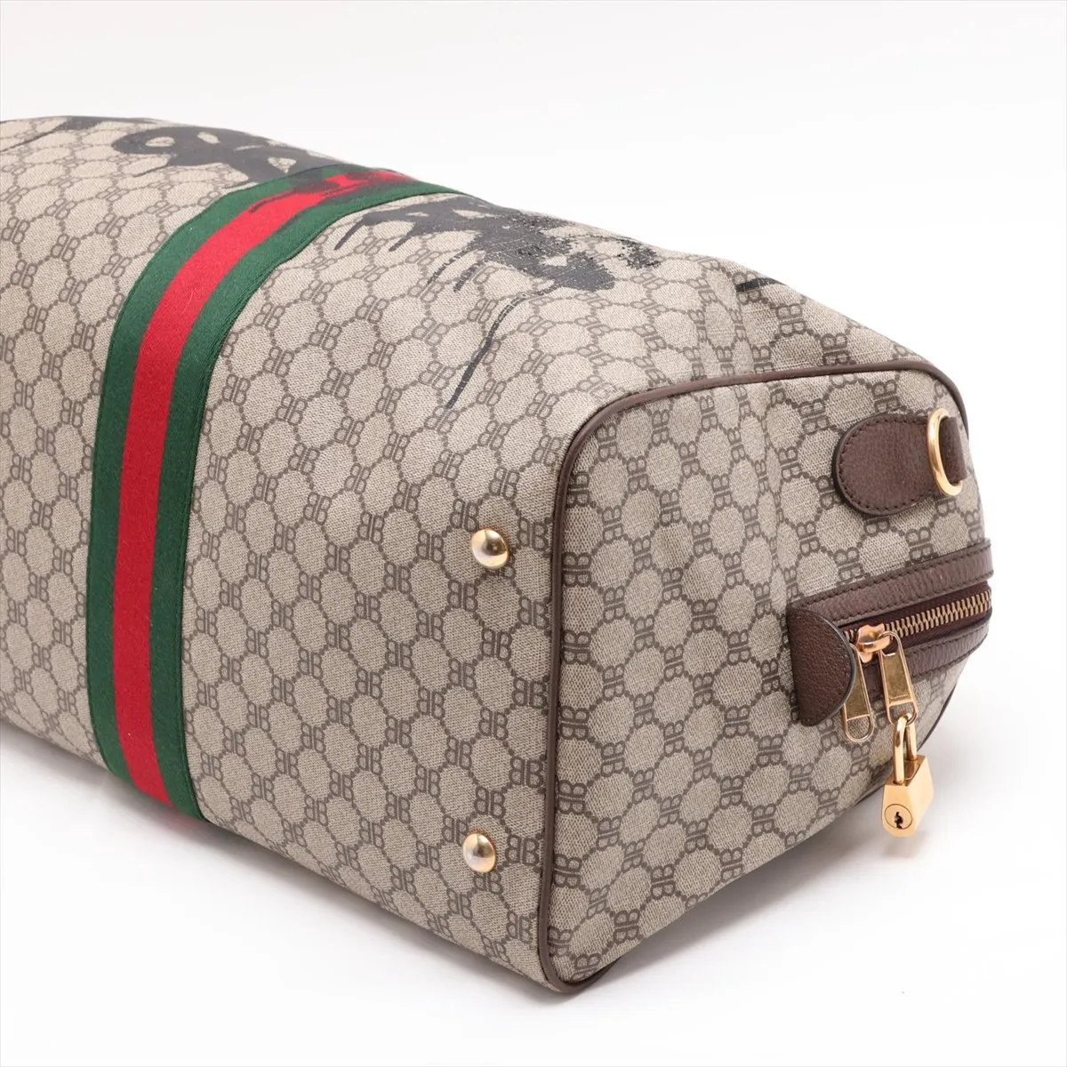 x Gucci The Hacker Project PVC x Leather 2-Way Boston Bag Brown 680124 — view 3