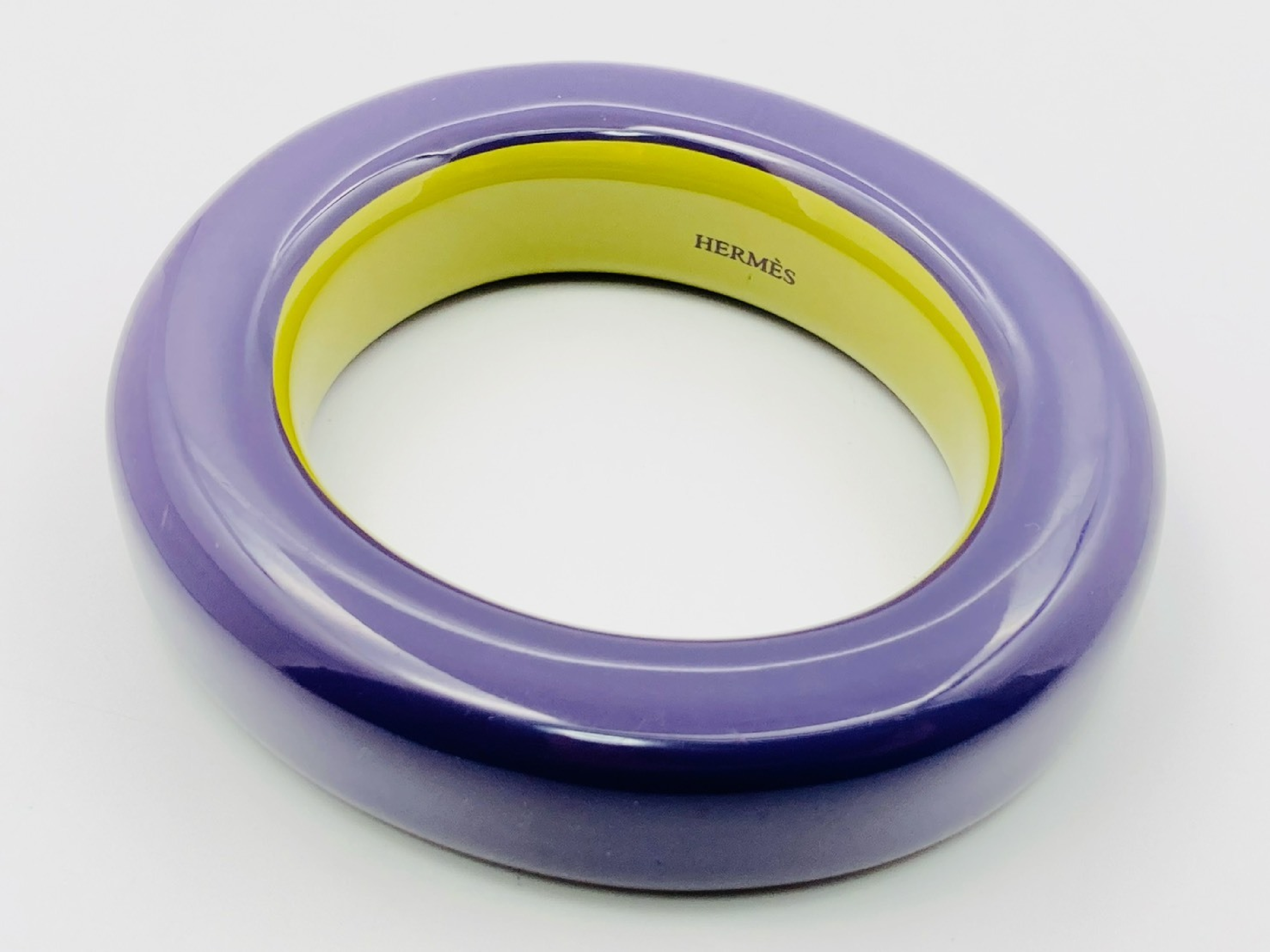 Lacquered Wood Slim Bangle #S Purple Bracelet/Bangle — view 2