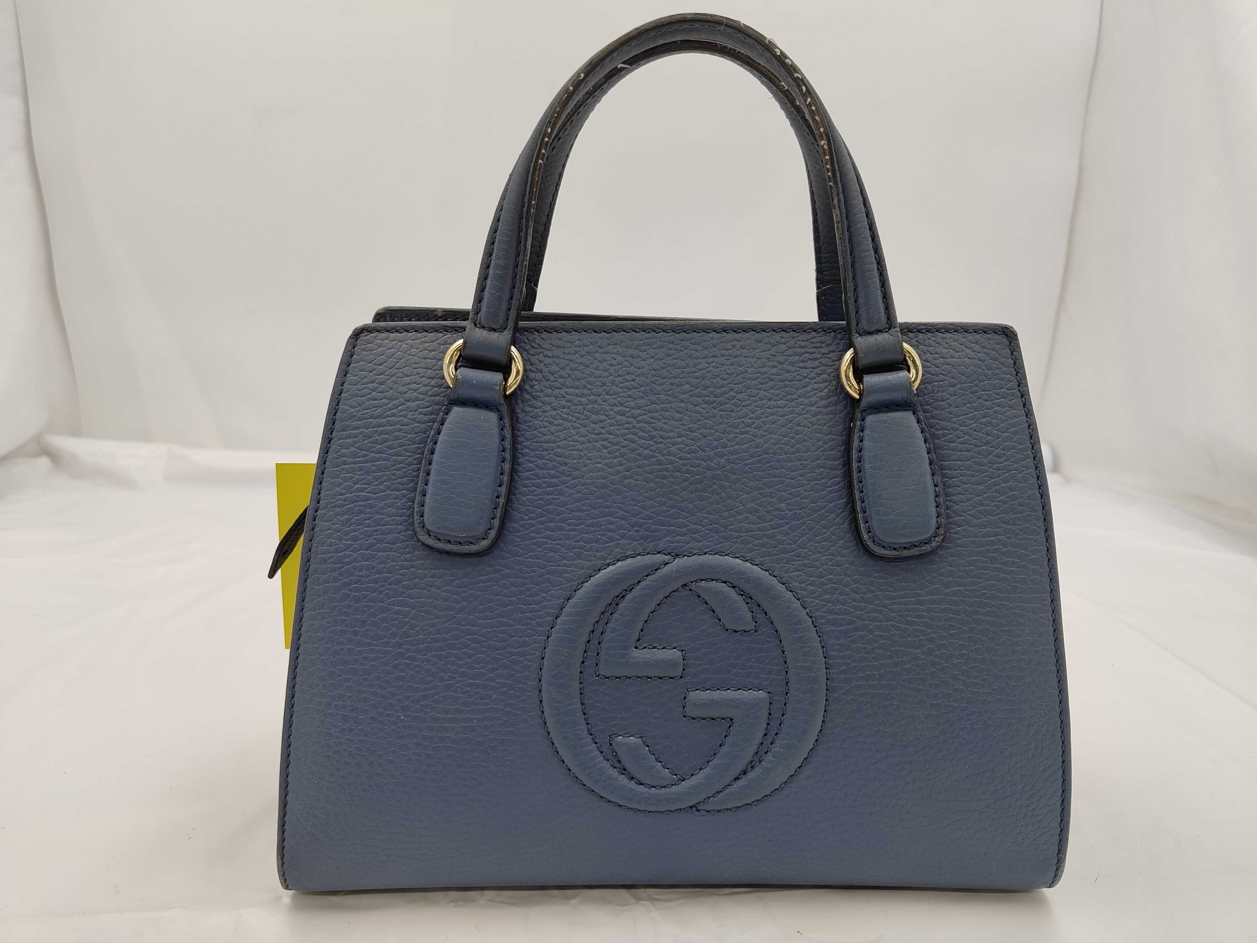 Soho Leather 607722 Navy Handbag (Shoulder strap not included)