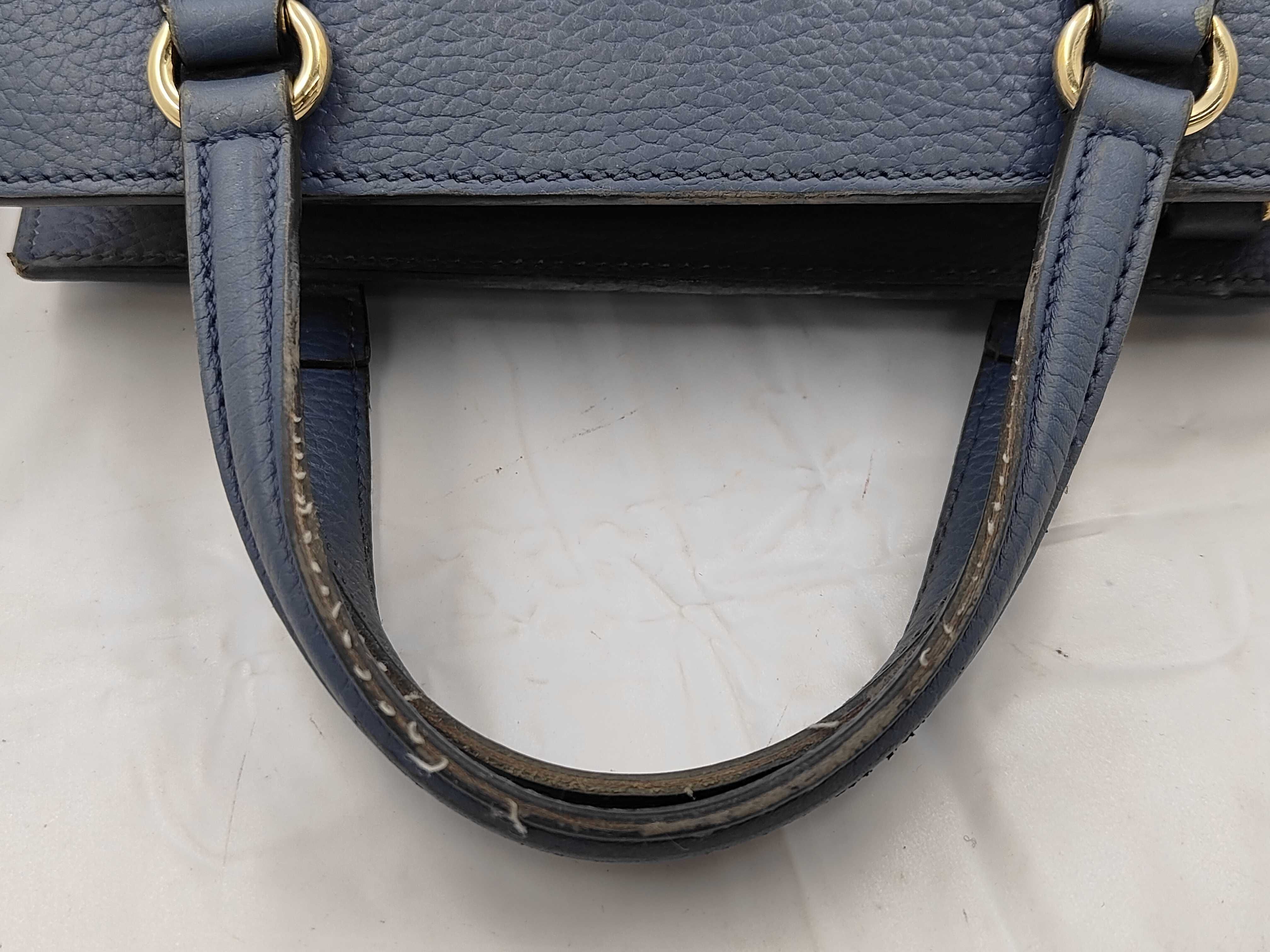 Soho Leather 607722 Navy Handbag (Shoulder strap not included) — view 3