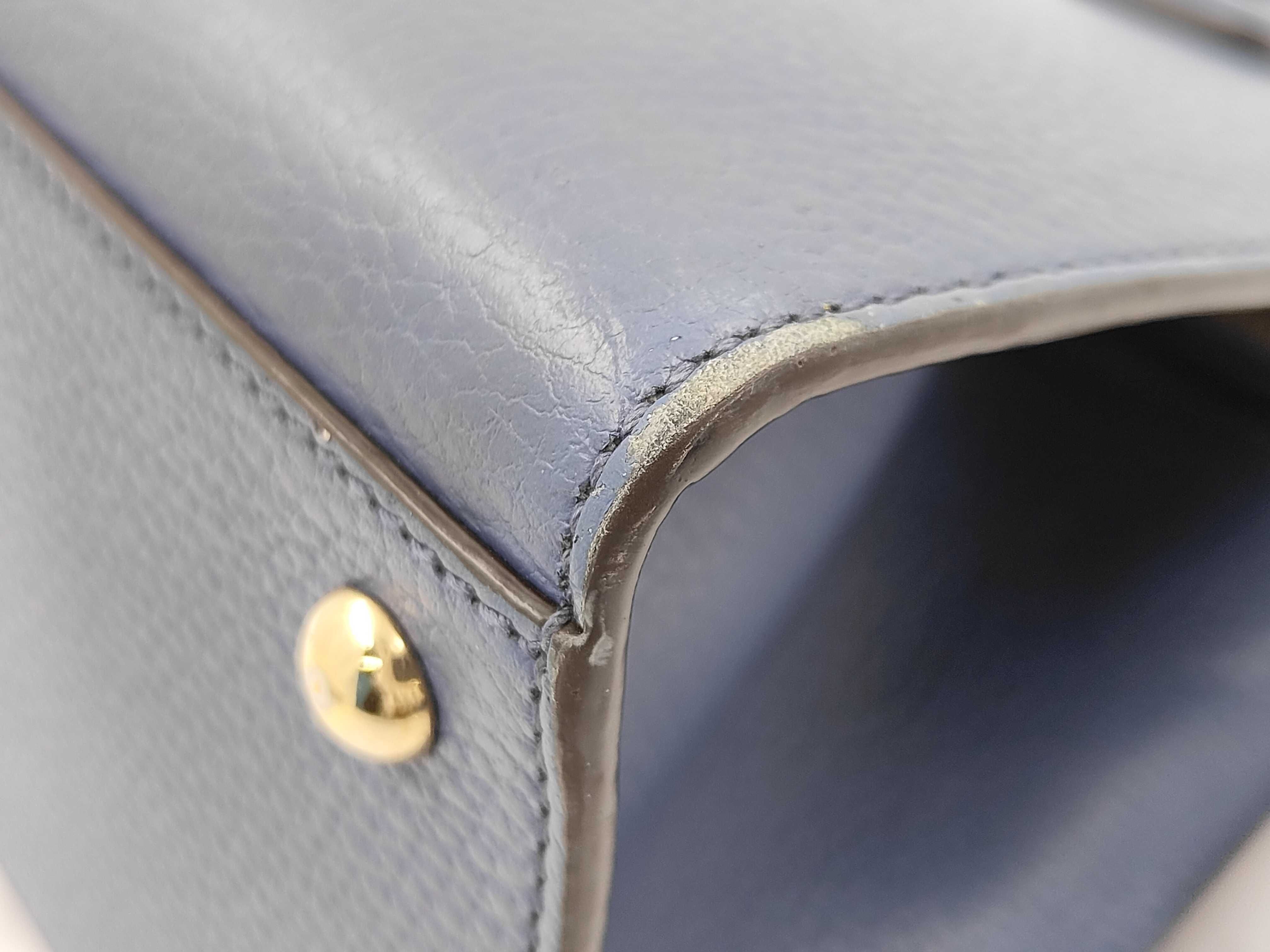 Soho Leather 607722 Navy Handbag (Shoulder strap not included) — view 6