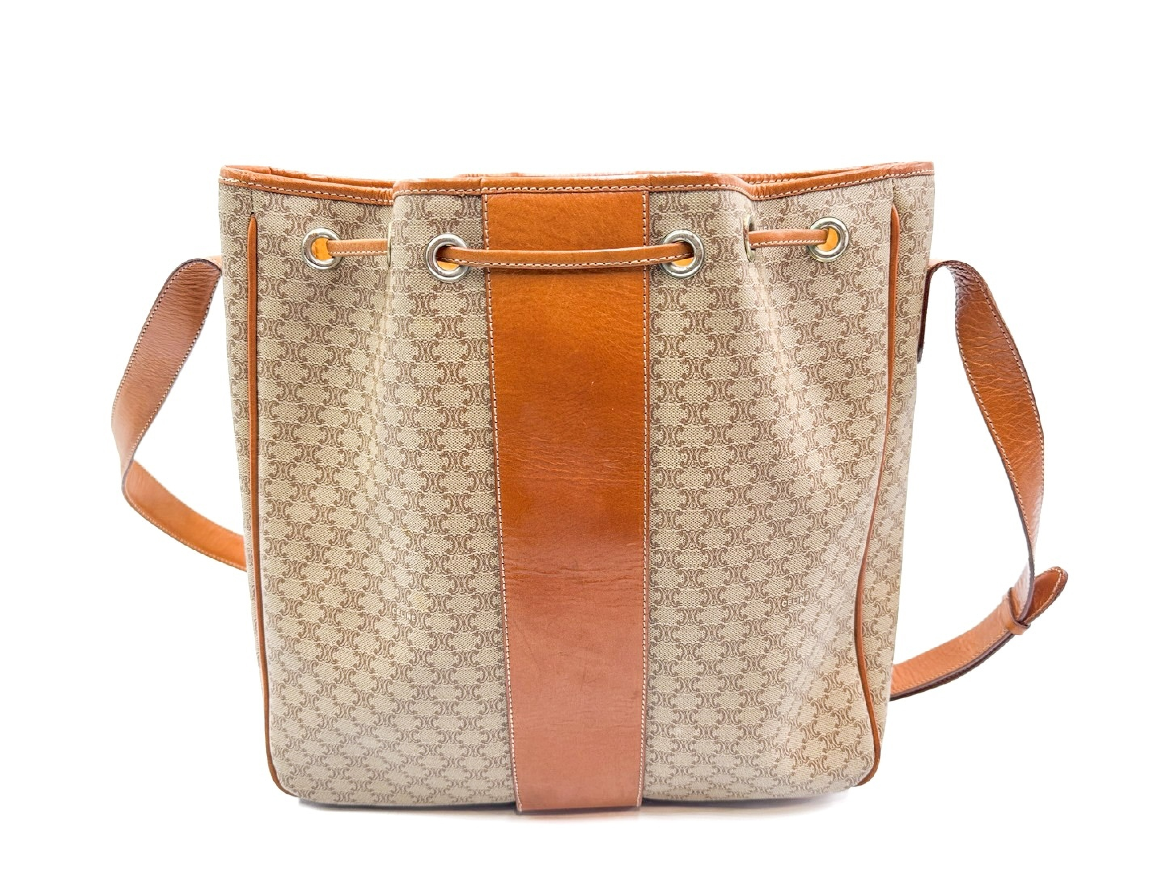 Macadam Drawstring Leather Shoulder Bag — view 2
