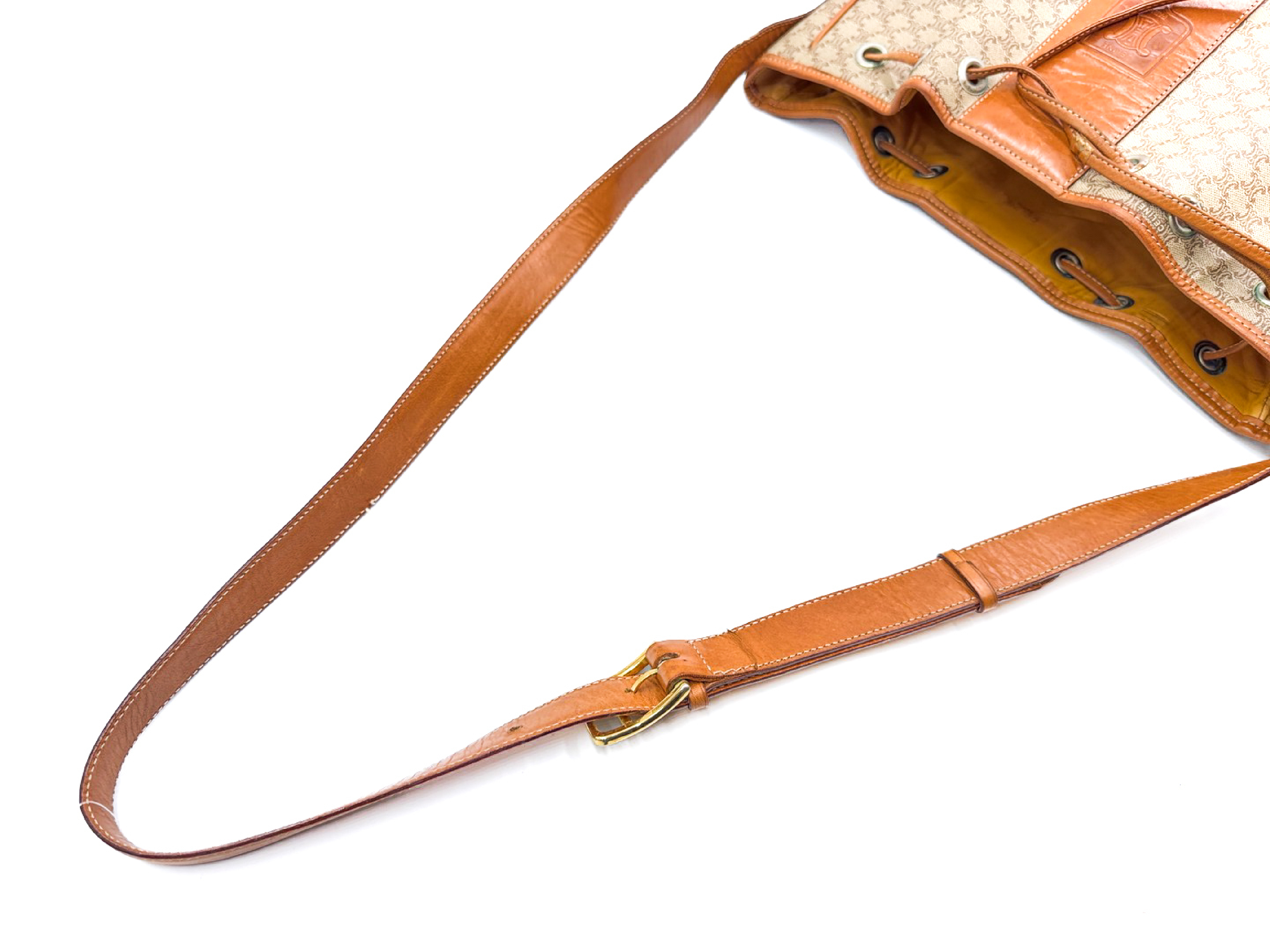Macadam Drawstring Leather Shoulder Bag — view 3
