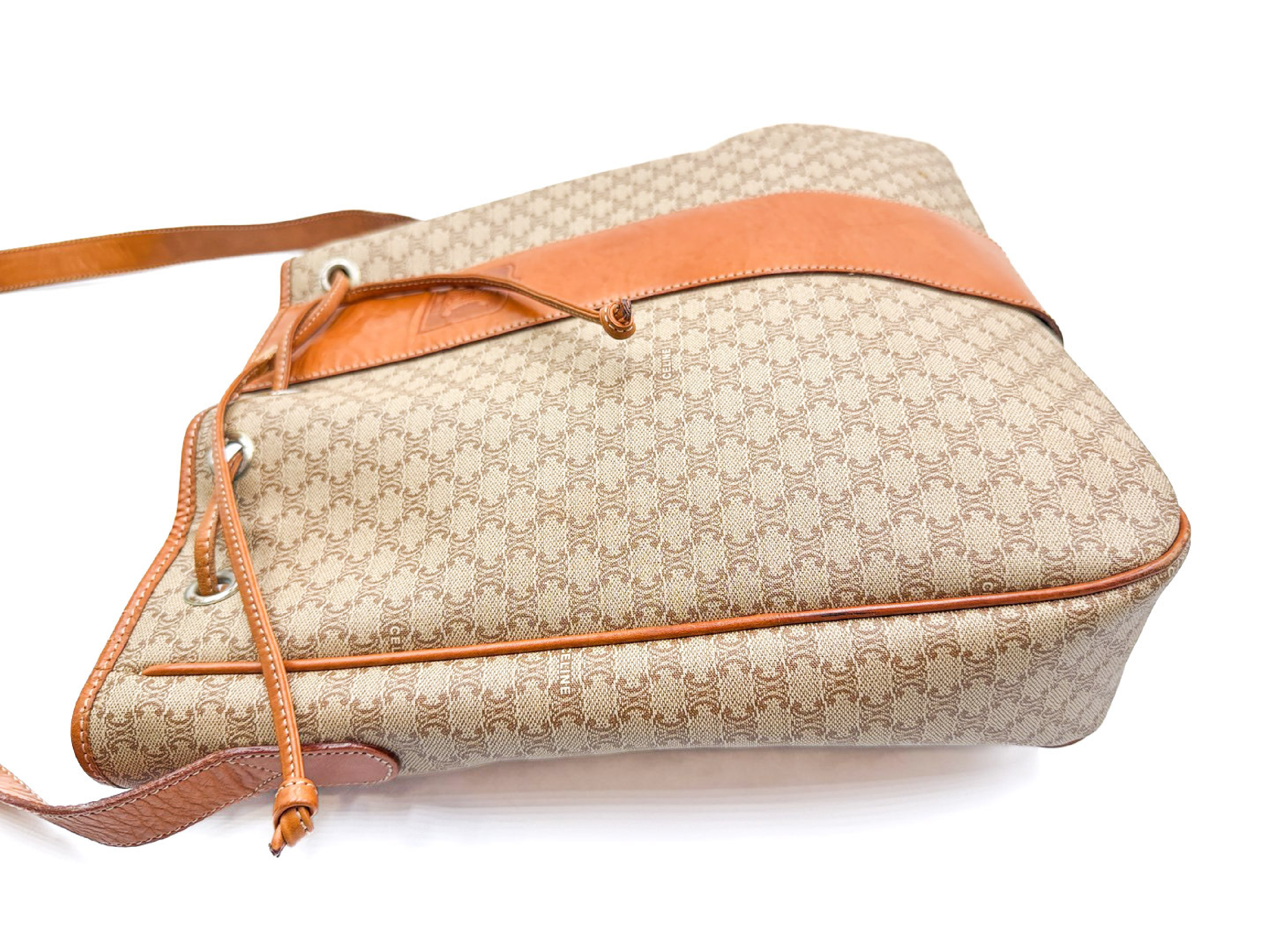 Macadam Drawstring Leather Shoulder Bag — view 7