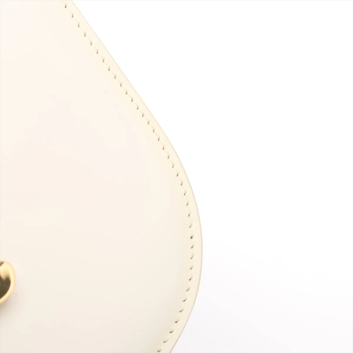 Triomphe Bouzas Leather Chain Shoulder Bag White — view 10