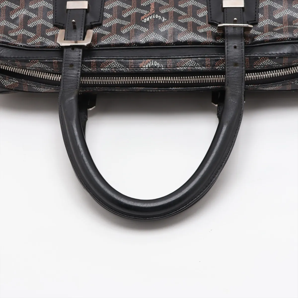 Ambassade PM PVC x Leather Business Bag, Black — view 5