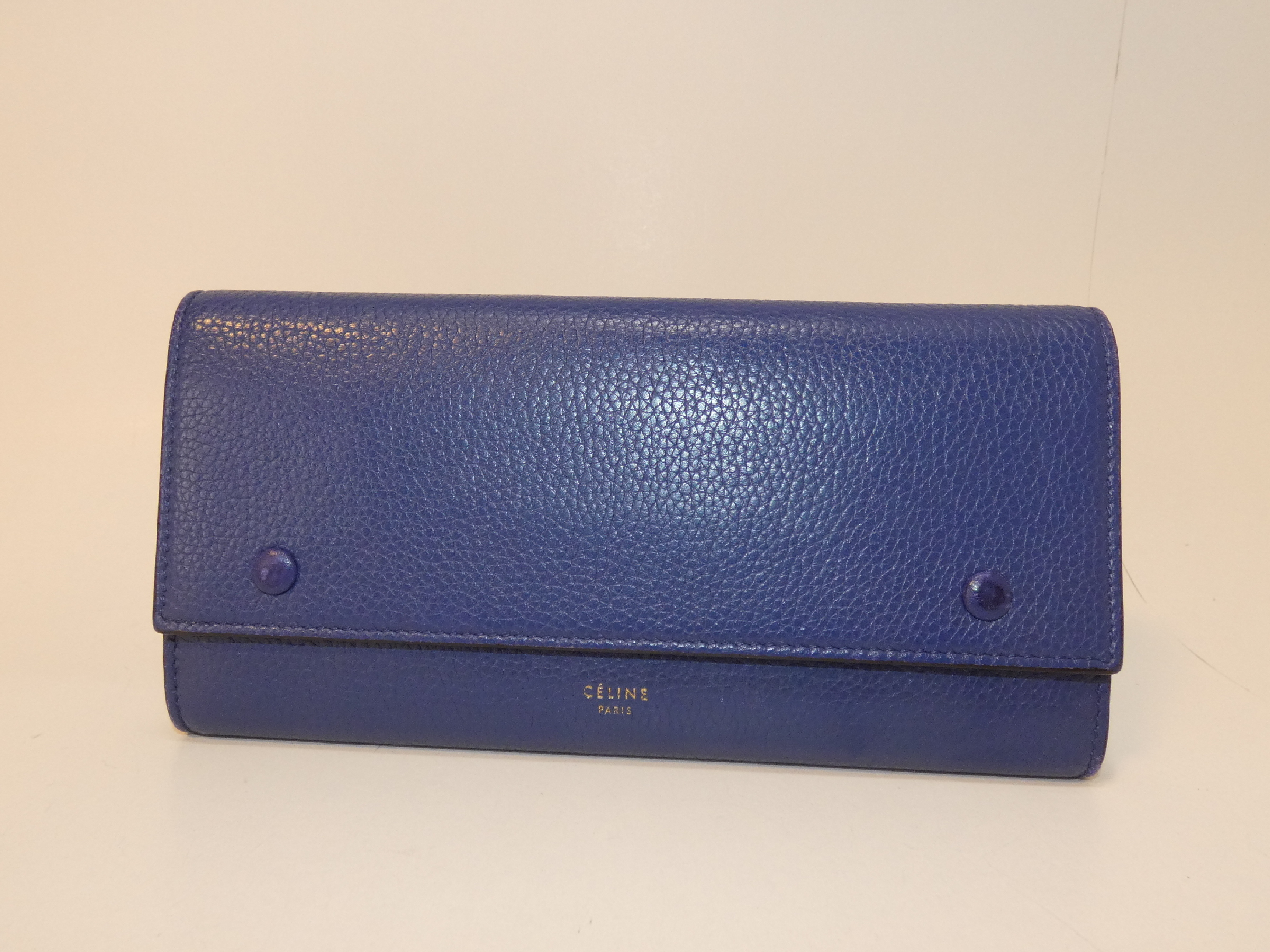 Leather Flap Long Wallet