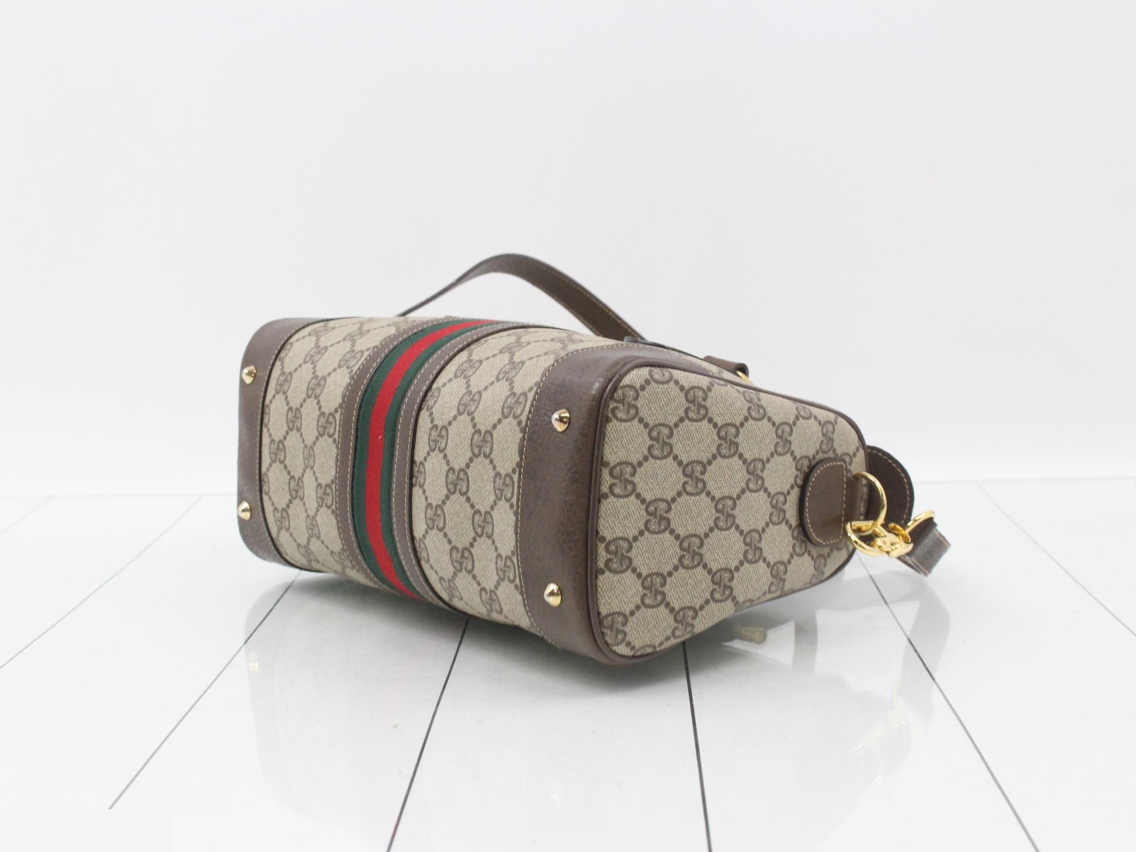 Sherry 2-Way Mini Boston Bag with Strap, W27.5 H17 D13 — view 6