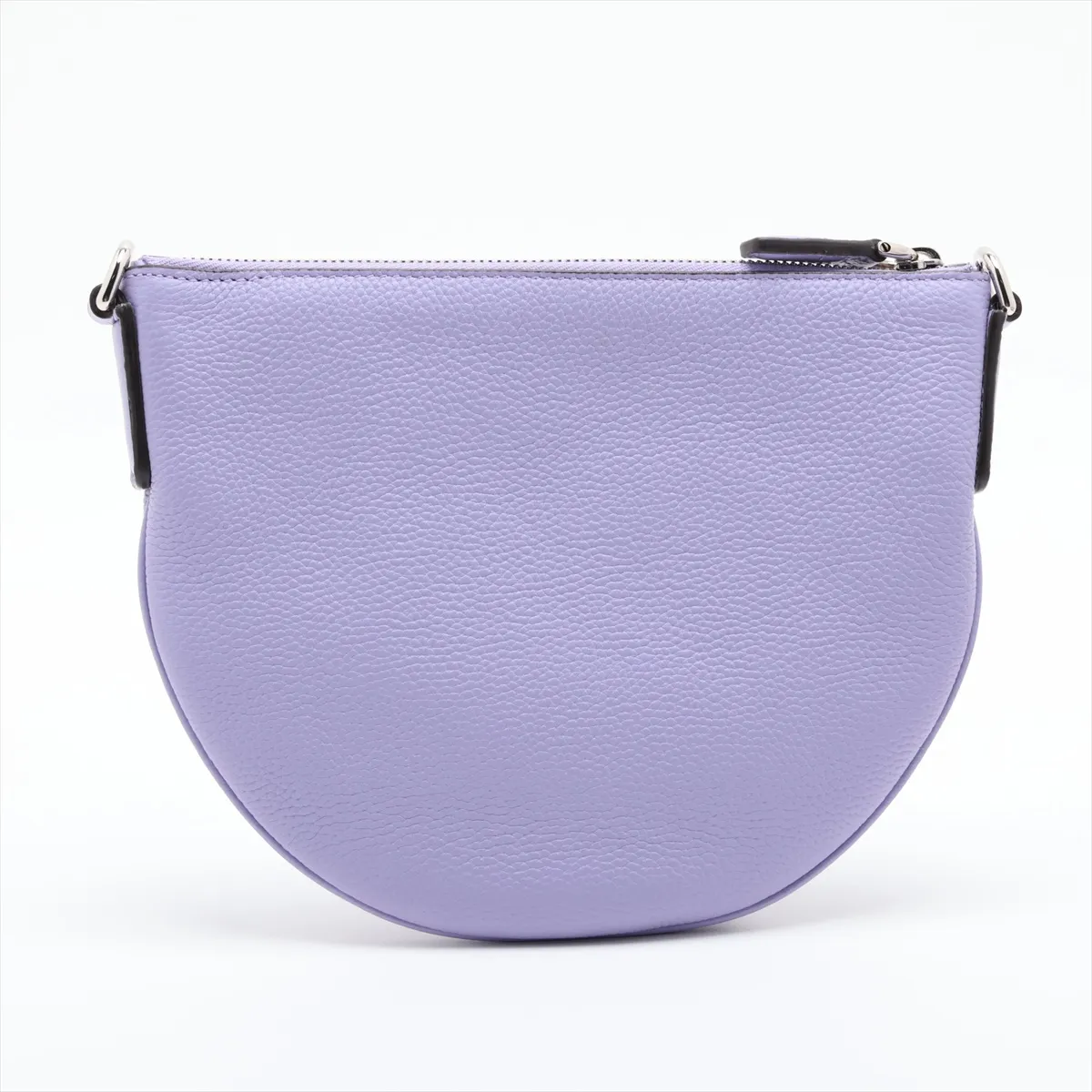 Leather Shoulder Bag, Purple, 824529 — view 2