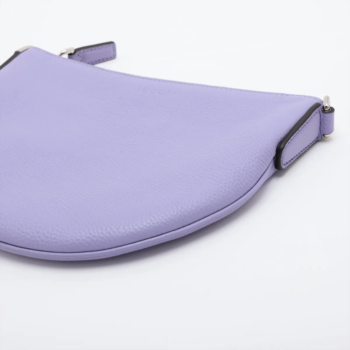 Leather Shoulder Bag, Purple, 824529 — view 3