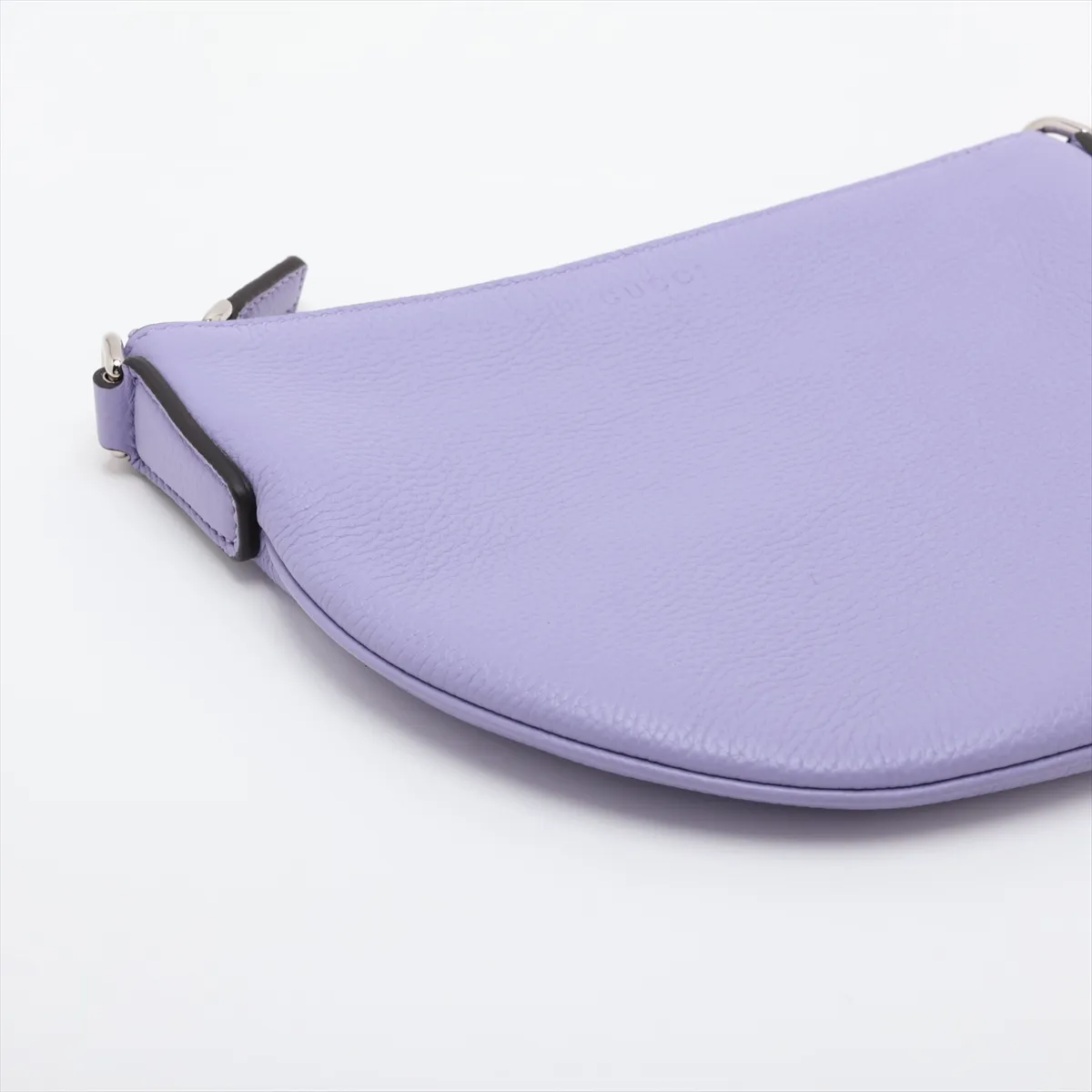 Leather Shoulder Bag, Purple, 824529 — view 4