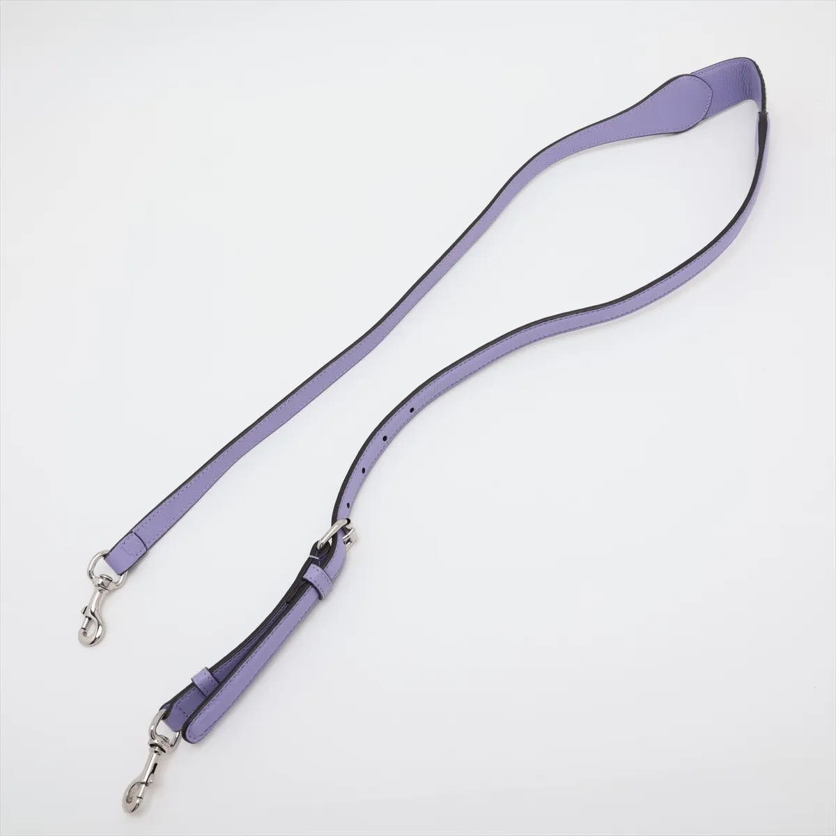 Leather Shoulder Bag, Purple, 824529 — view 5