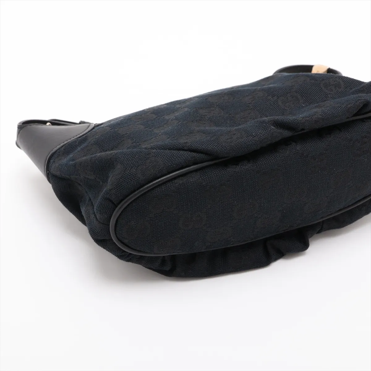GG Canvas x Leather Shoulder Bag Black 224093 — view 4