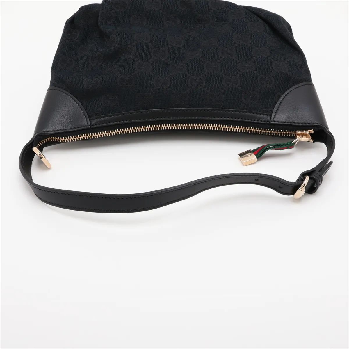 GG Canvas x Leather Shoulder Bag Black 224093 — view 5
