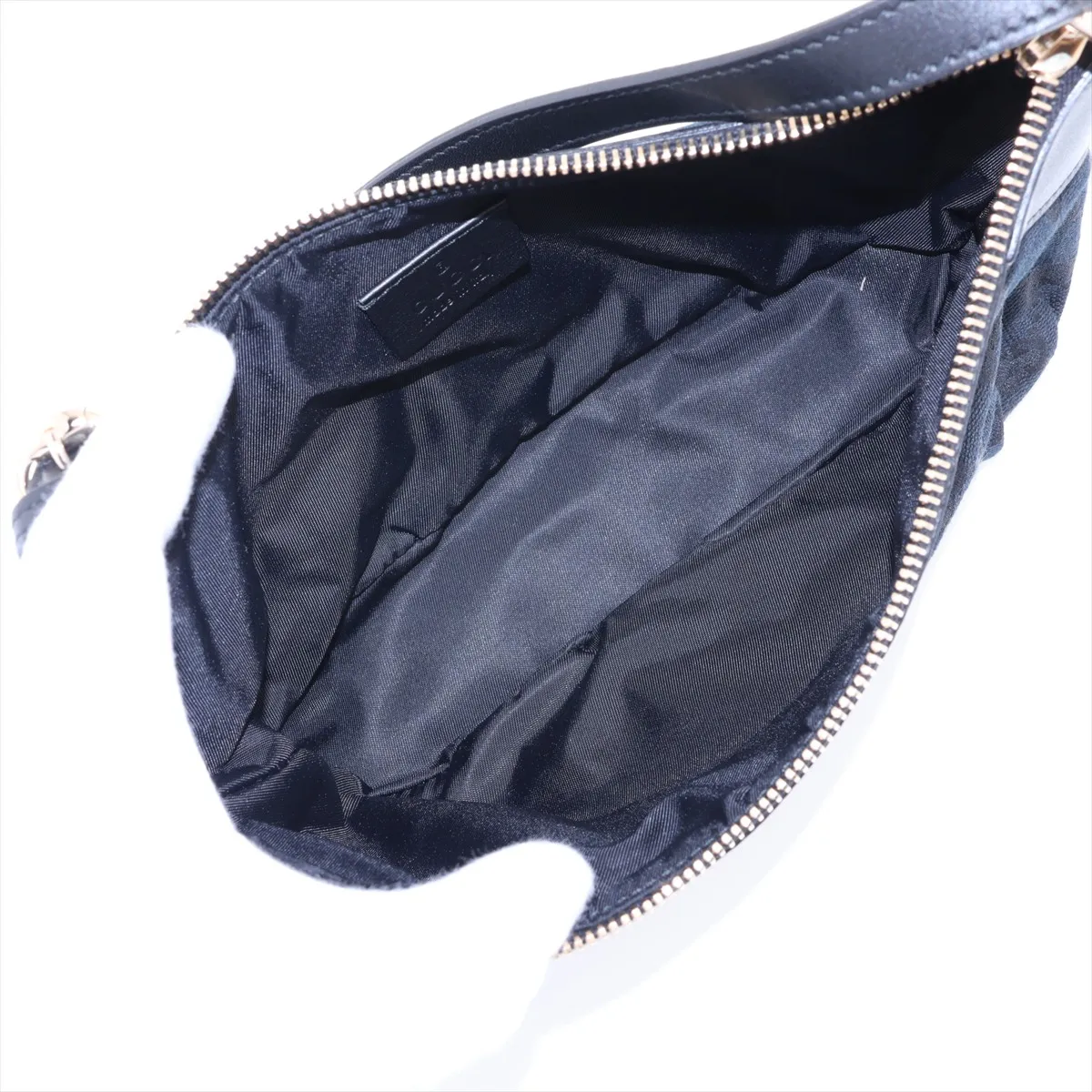 GG Canvas x Leather Shoulder Bag Black 224093 — view 7