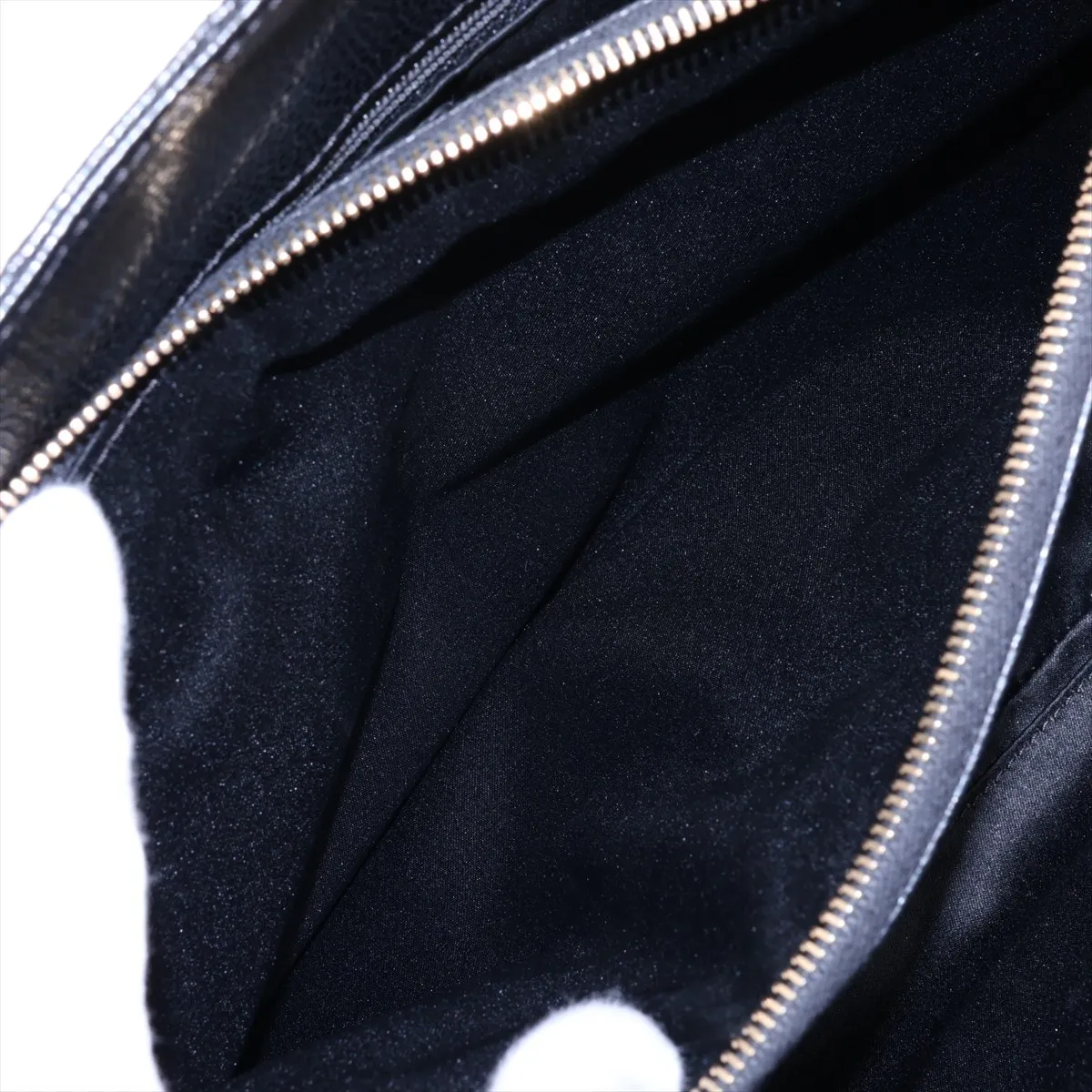 GST Caviar Skin Chain Tote Bag, Black with Gold Hardware, 19127152, Serial Number 19 — view 8