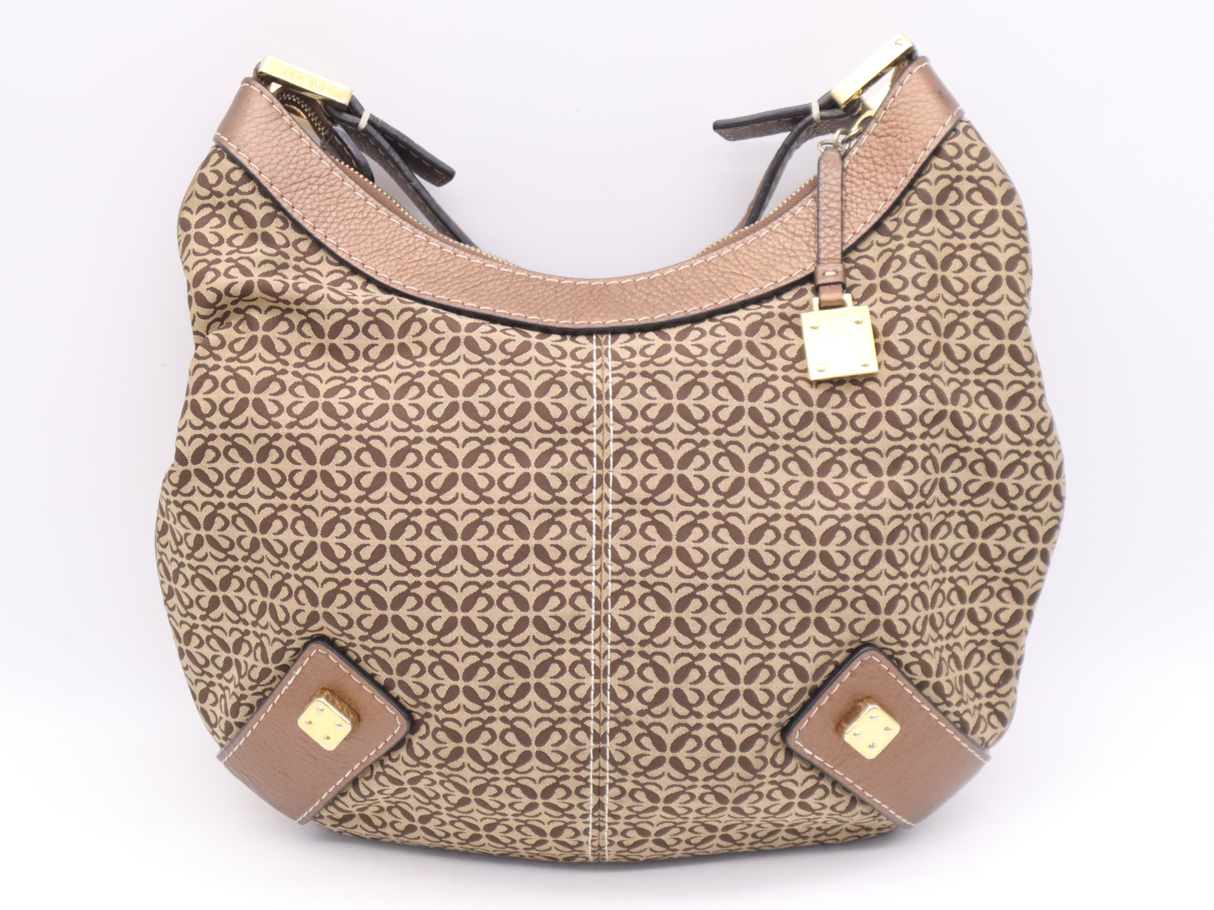 New Road Beige Brown Shoulder Bag with Dust Bag — view 2