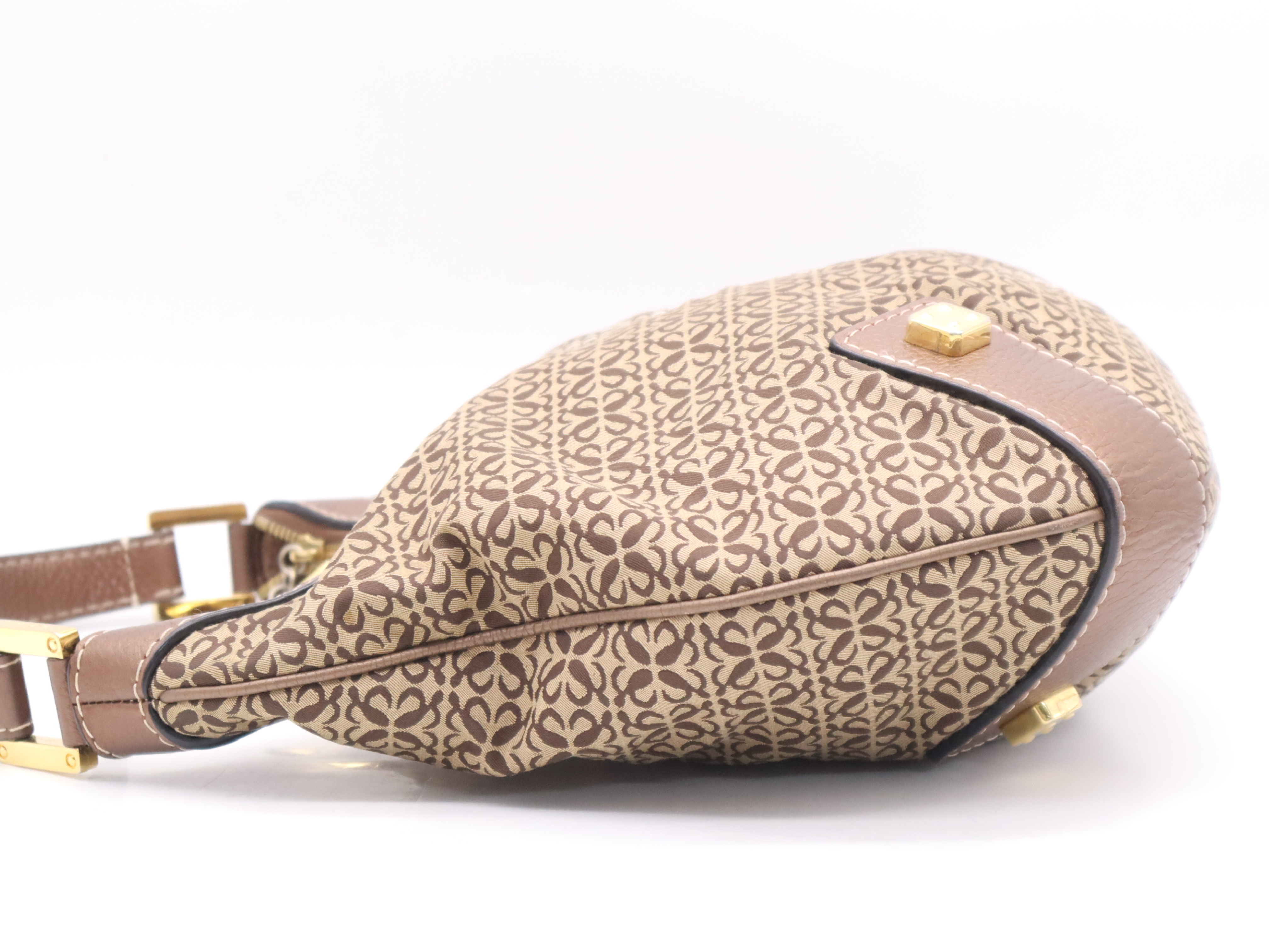 New Road Beige Brown Shoulder Bag with Dust Bag — view 3