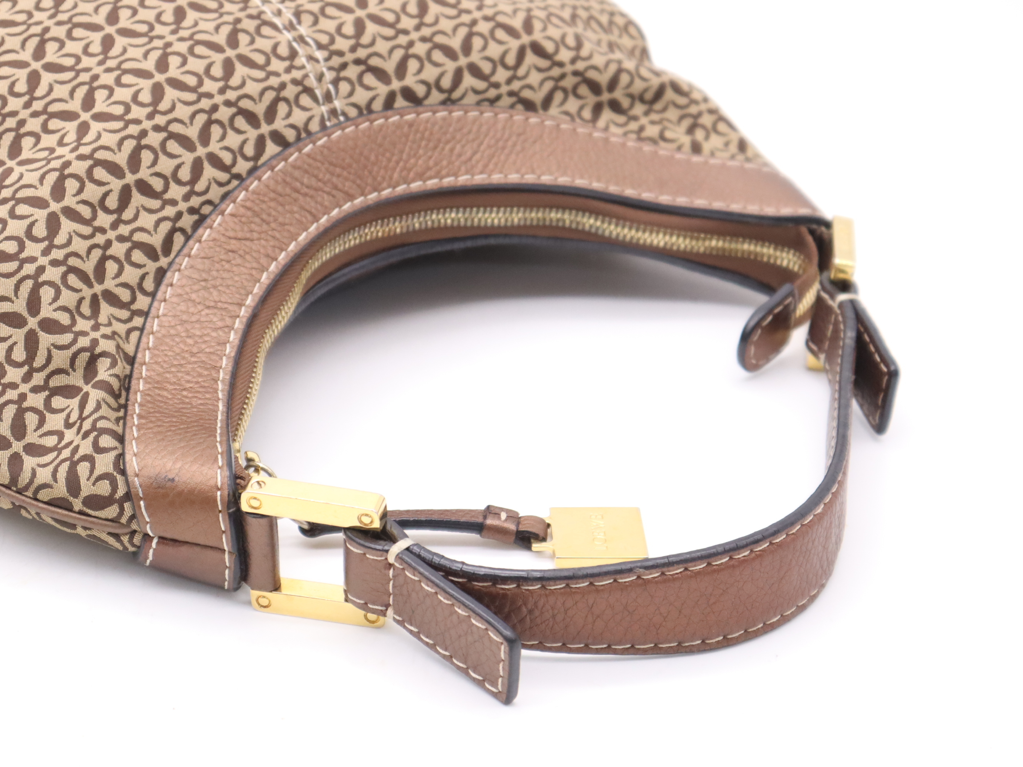 New Road Beige Brown Shoulder Bag with Dust Bag — view 6