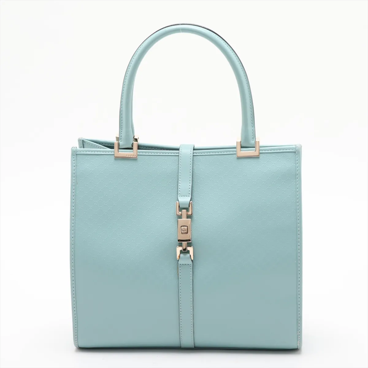 Microguccissima Jackie Leather Handbag, Blue