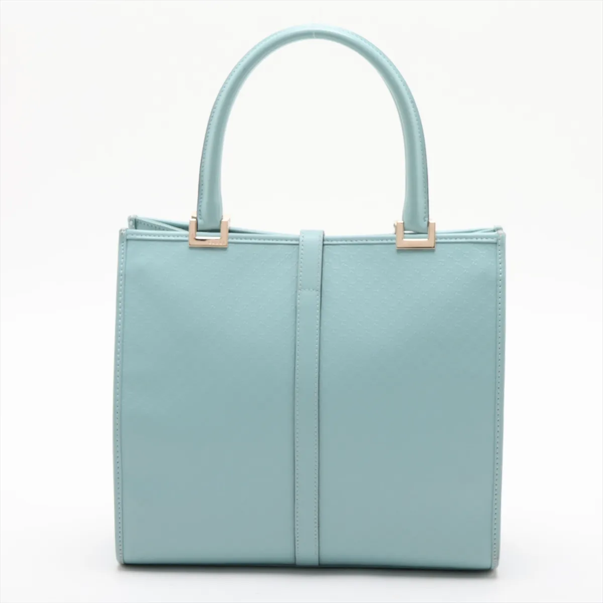 Microguccissima Jackie Leather Handbag, Blue — view 2