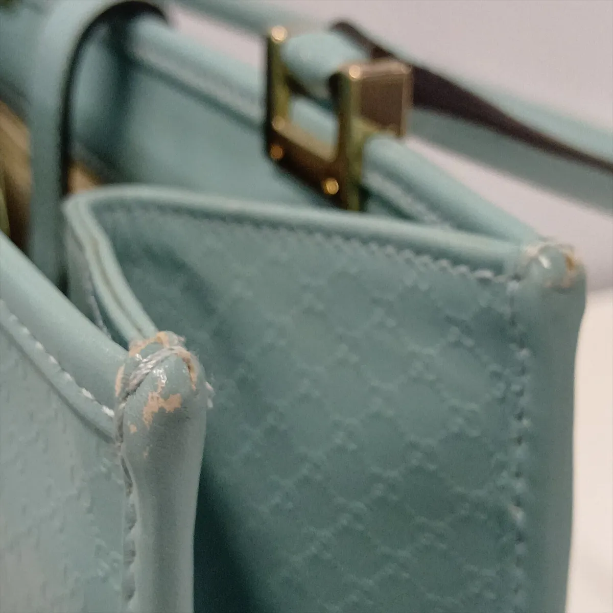 Microguccissima Jackie Leather Handbag, Blue — view 12
