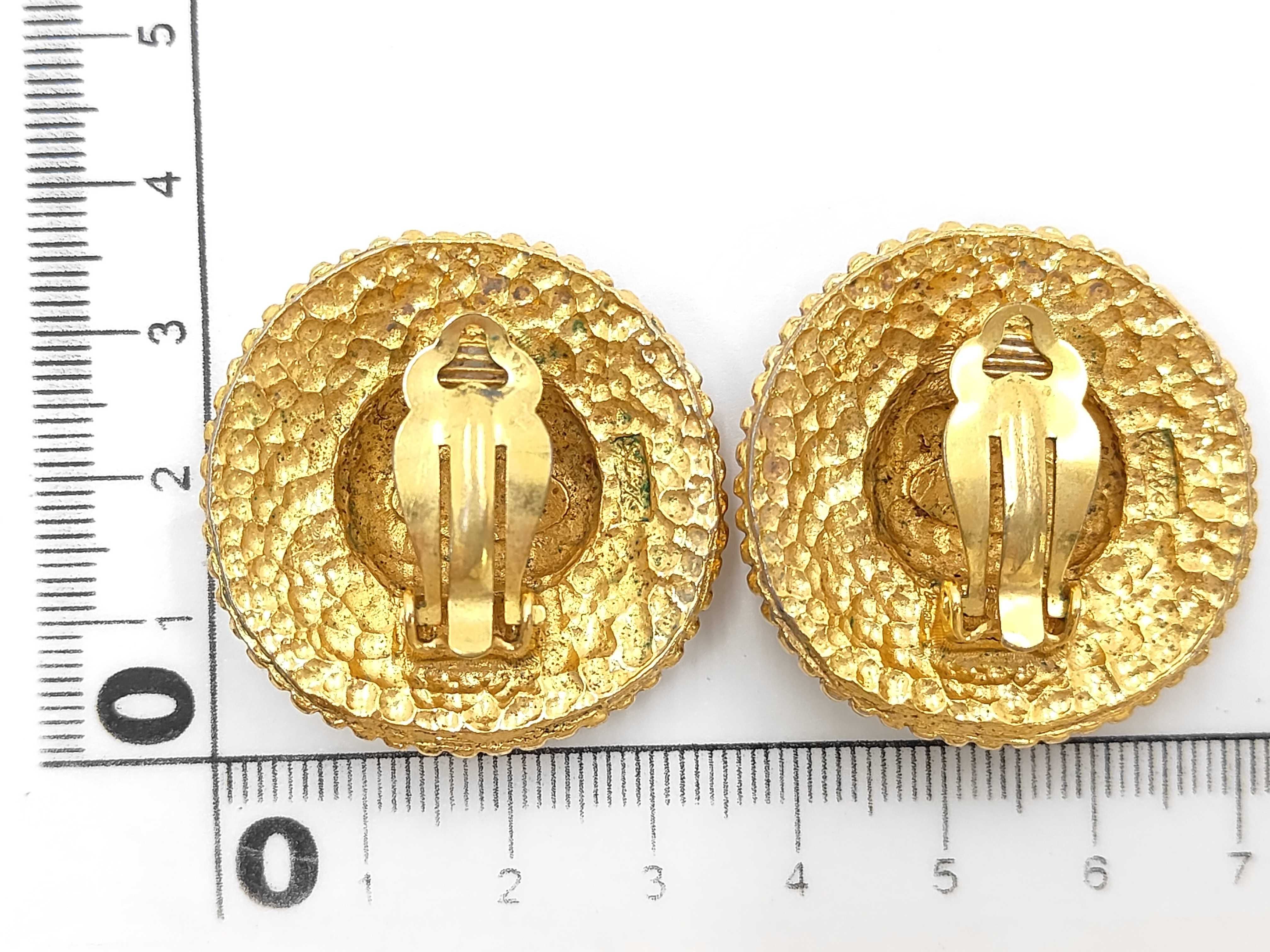 Coco Mark Logo Round Earrings (with embroidered design) — view 3