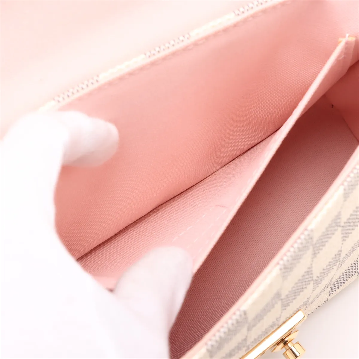 Damier Azur Croisette N41581 FL1168 White RFID reaction — view 9