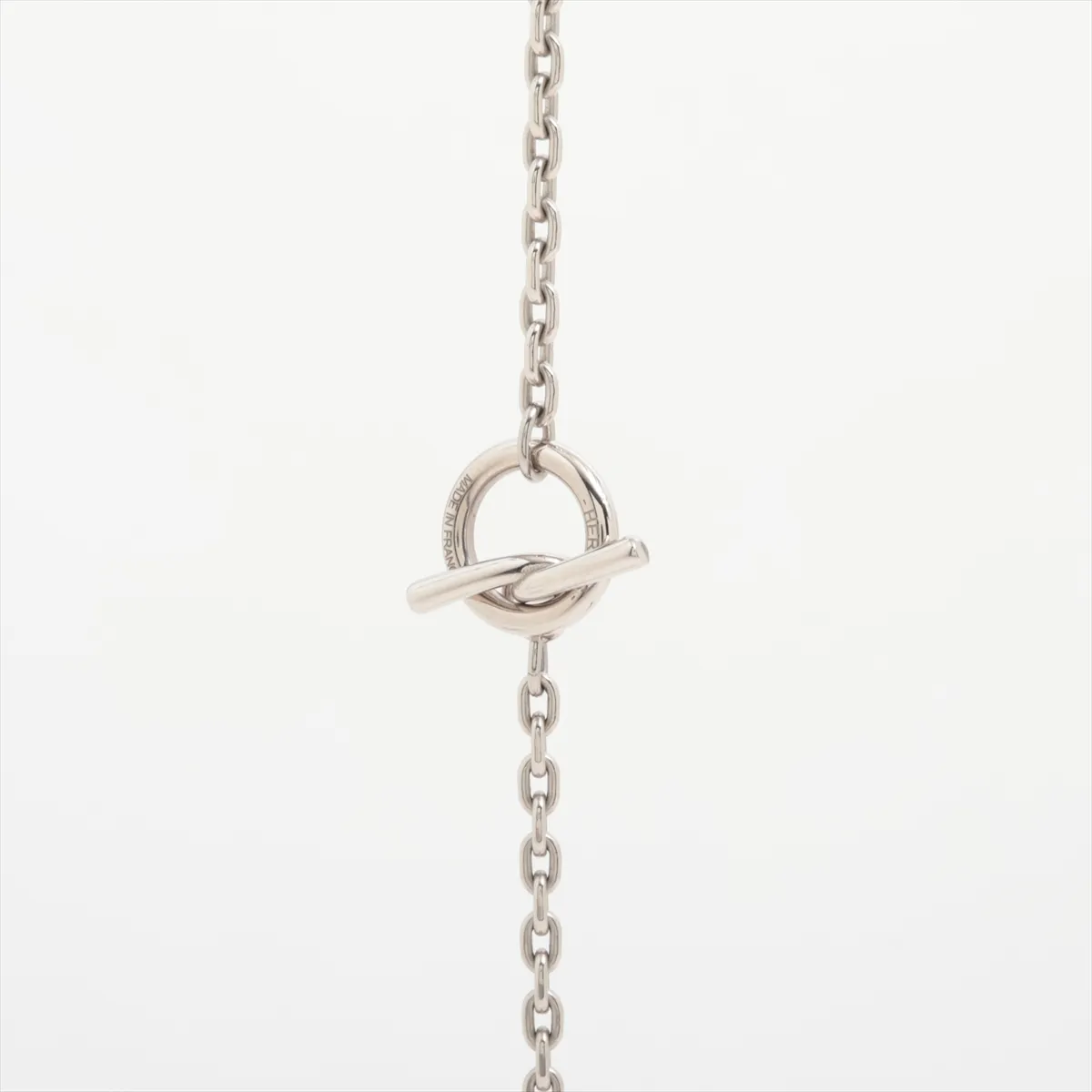 Chaine d'Ancre Vulcanium Necklace, GP (Gold Plated), Brown x Silver. Shows — view 3