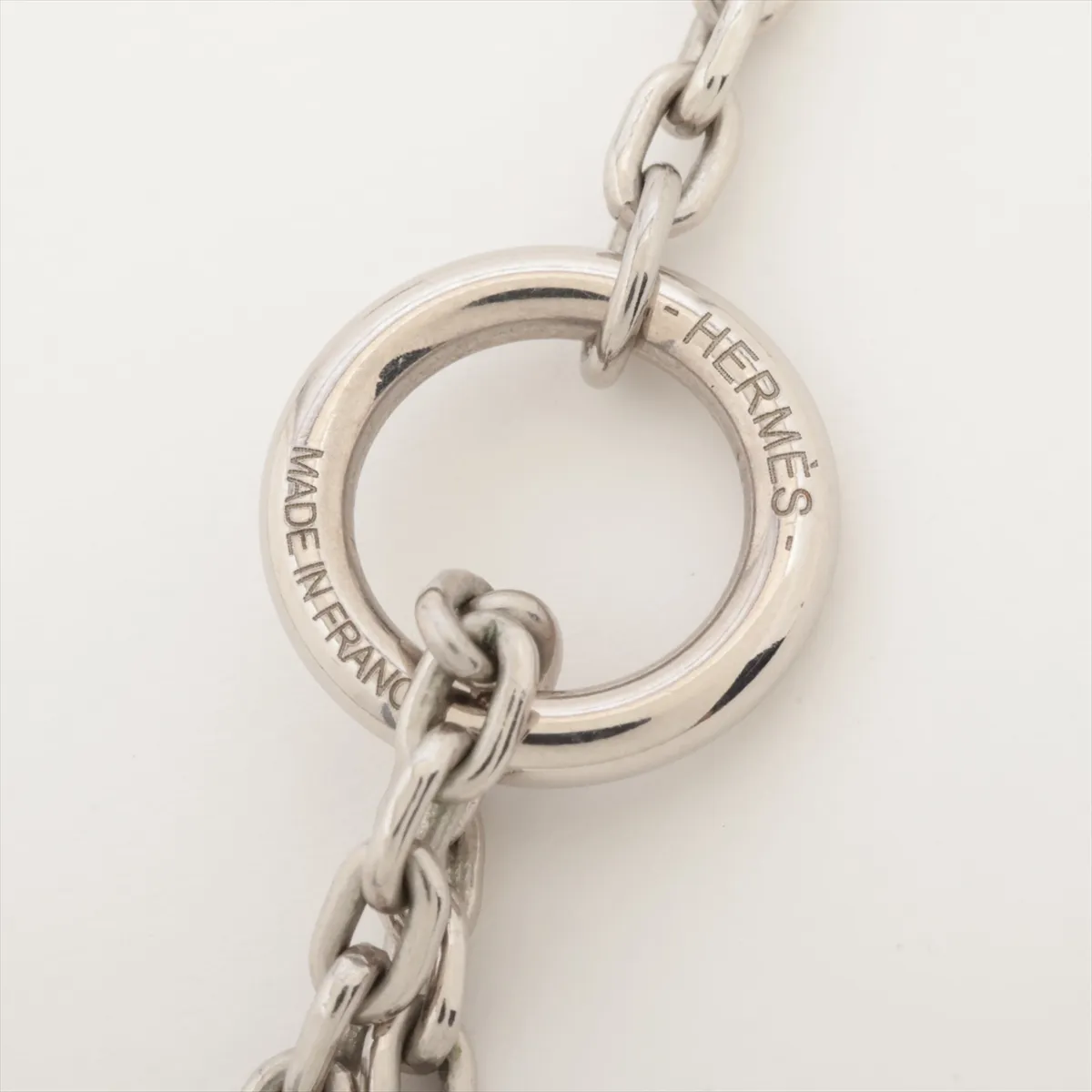 Chaine d'Ancre Vulcanium Necklace, GP (Gold Plated), Brown x Silver. Shows — view 4