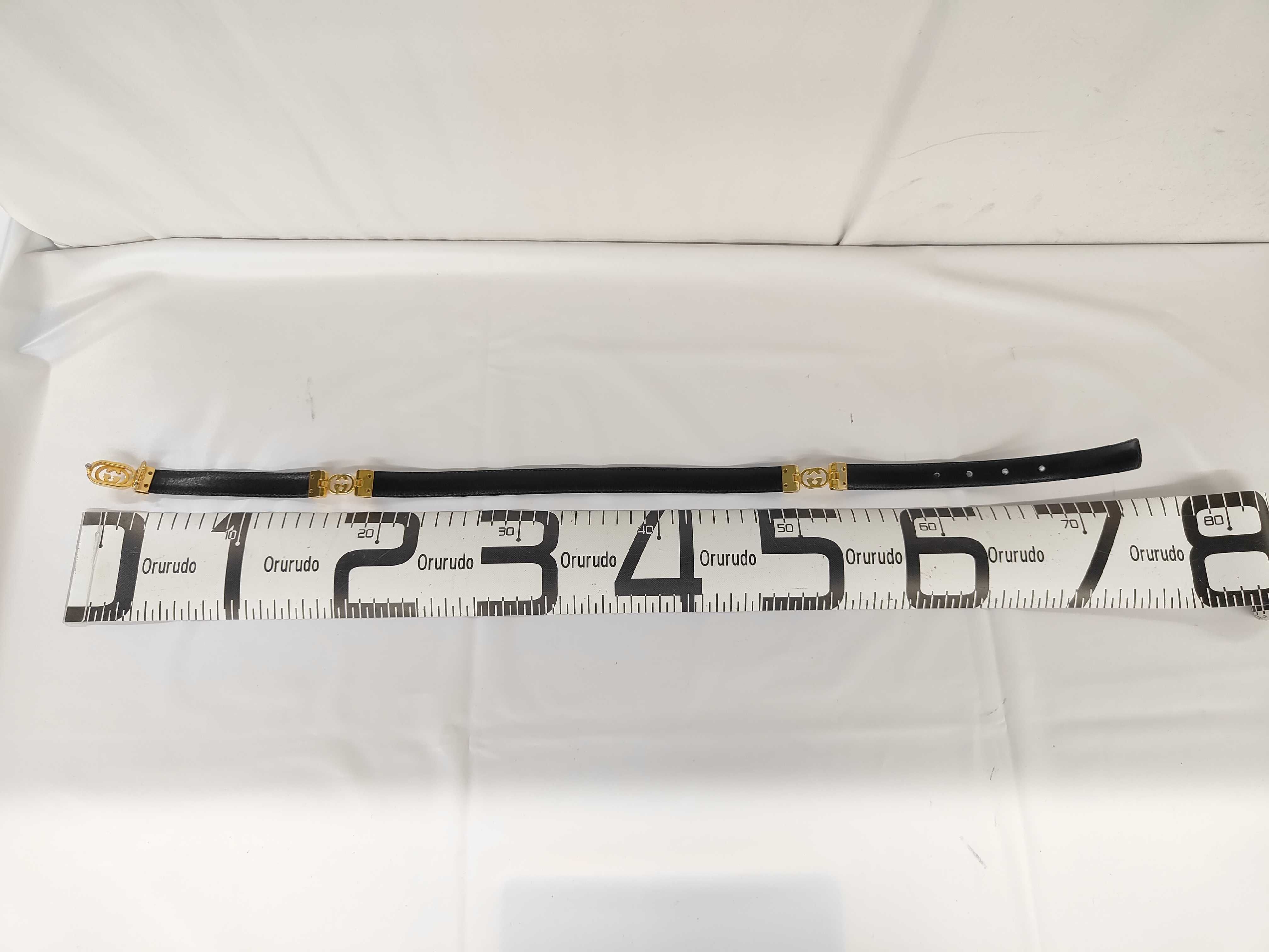 Leather/Gold Hardware Belt — view 2