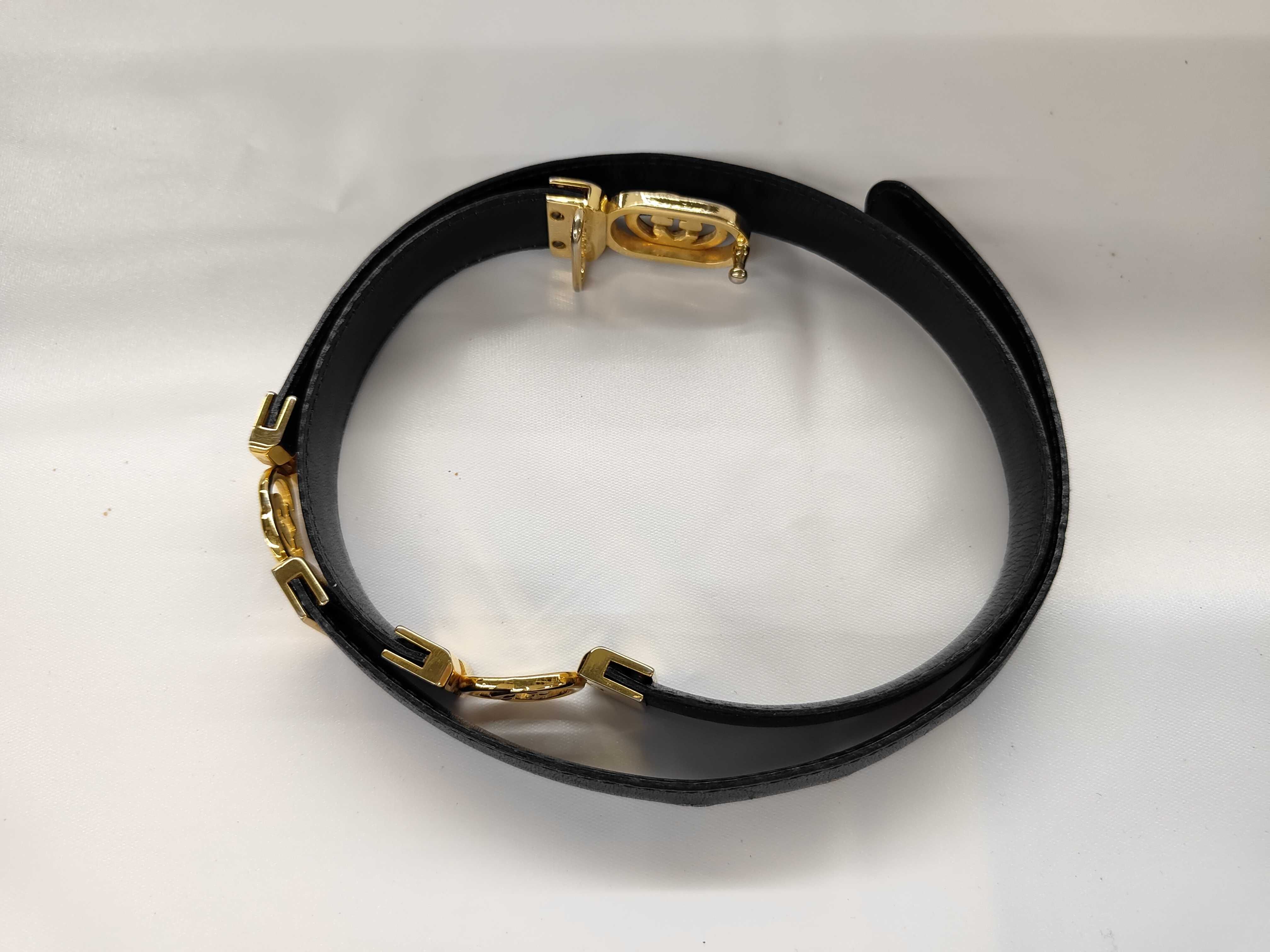 Leather/Gold Hardware Belt — view 4