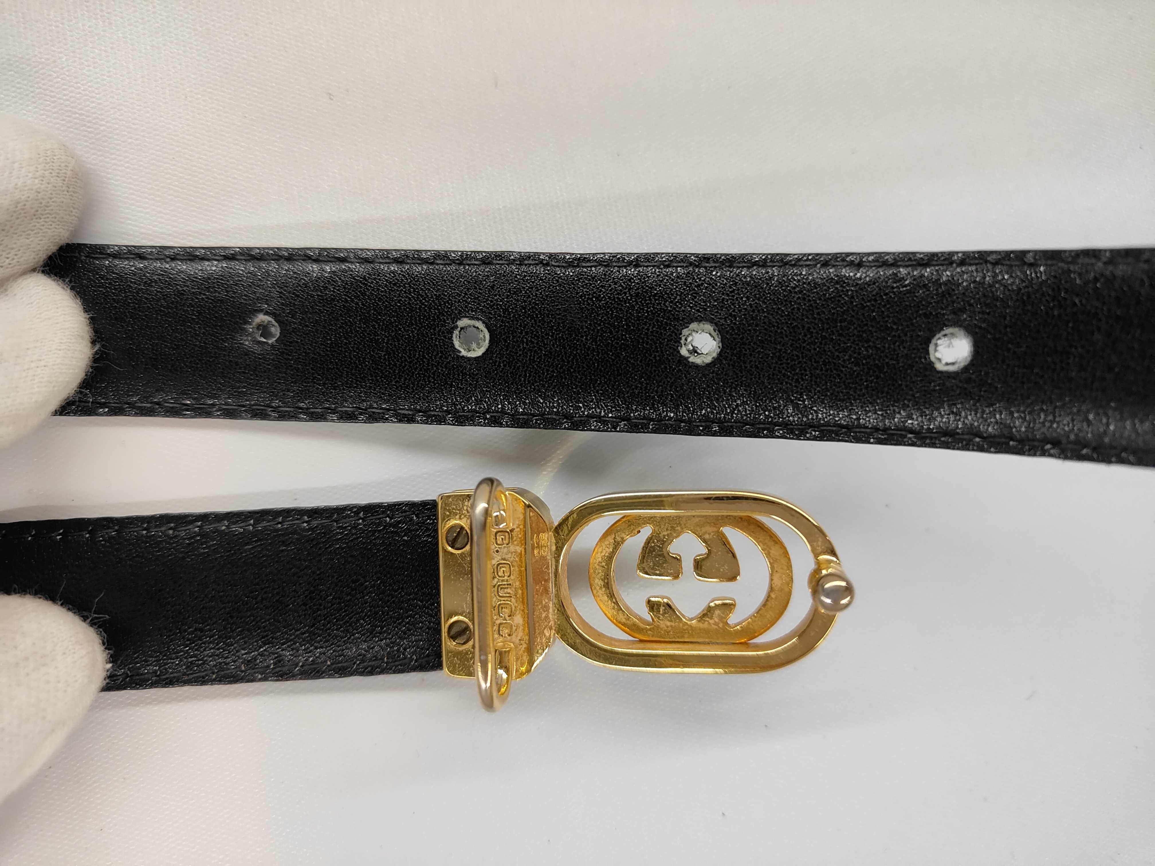 Leather/Gold Hardware Belt — view 5