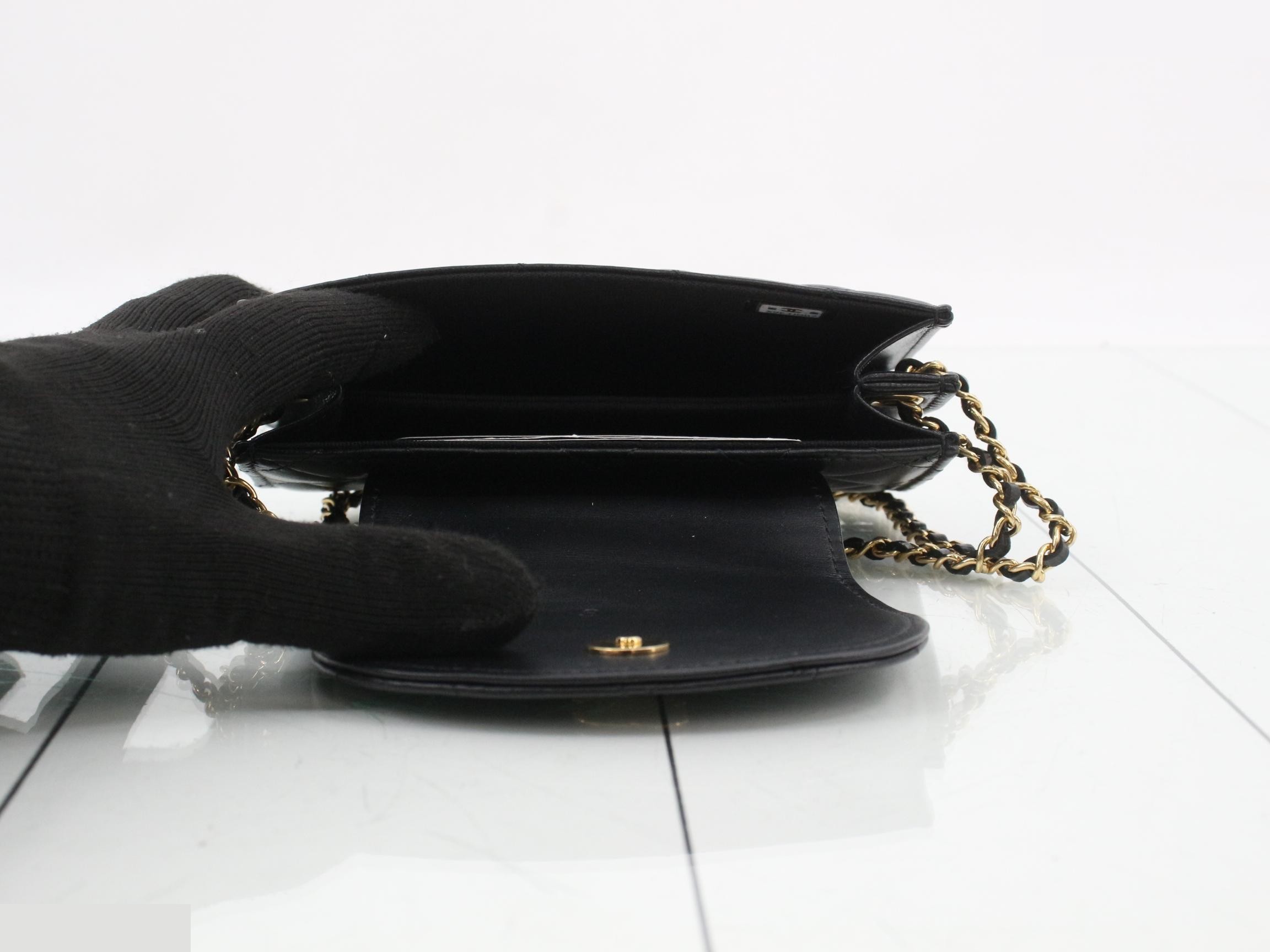 Lambskin Matelassé Chain Wallet — view 4