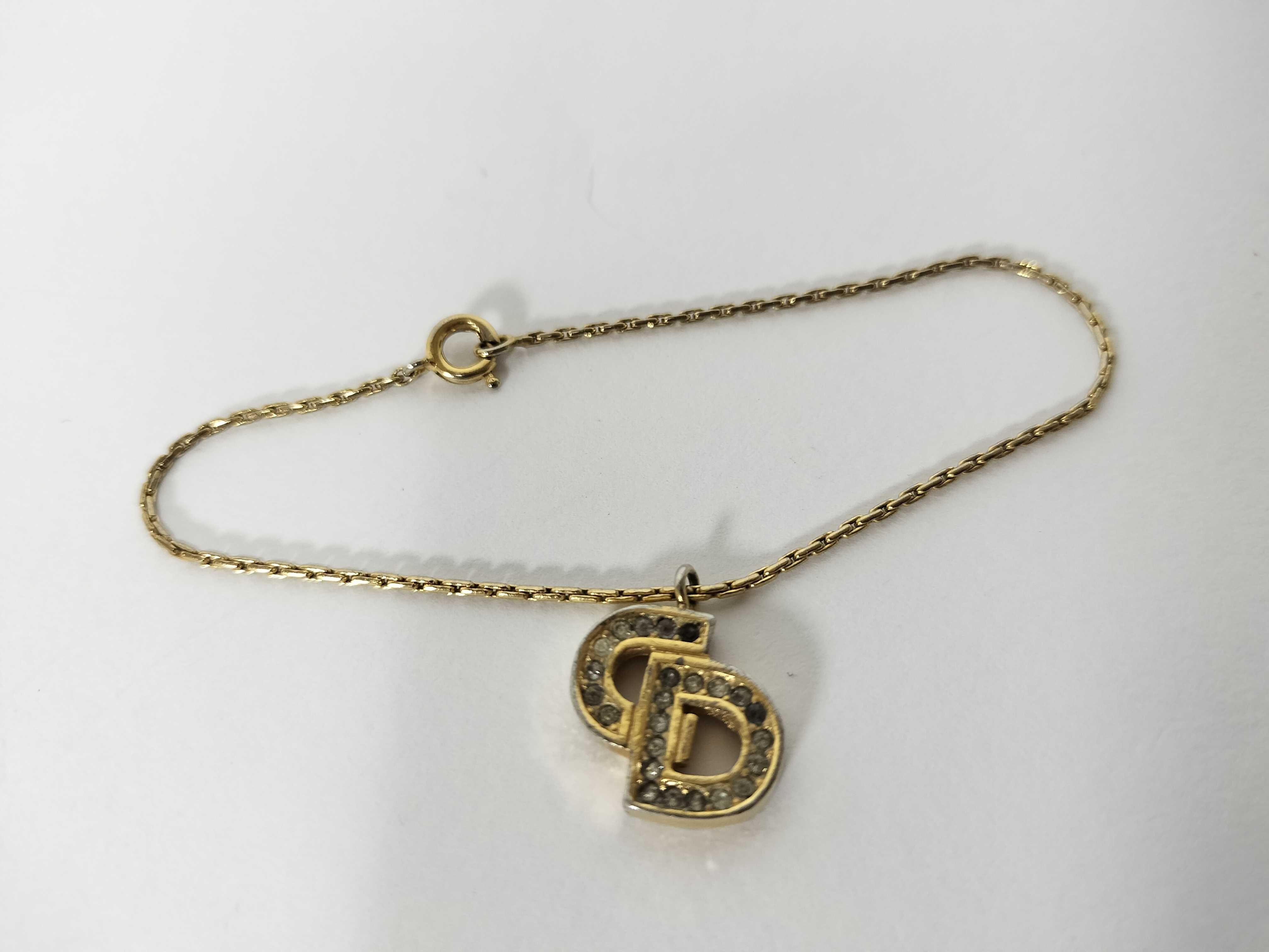 CD Logo Rhinestone Bracelet Bracelet/Bangle