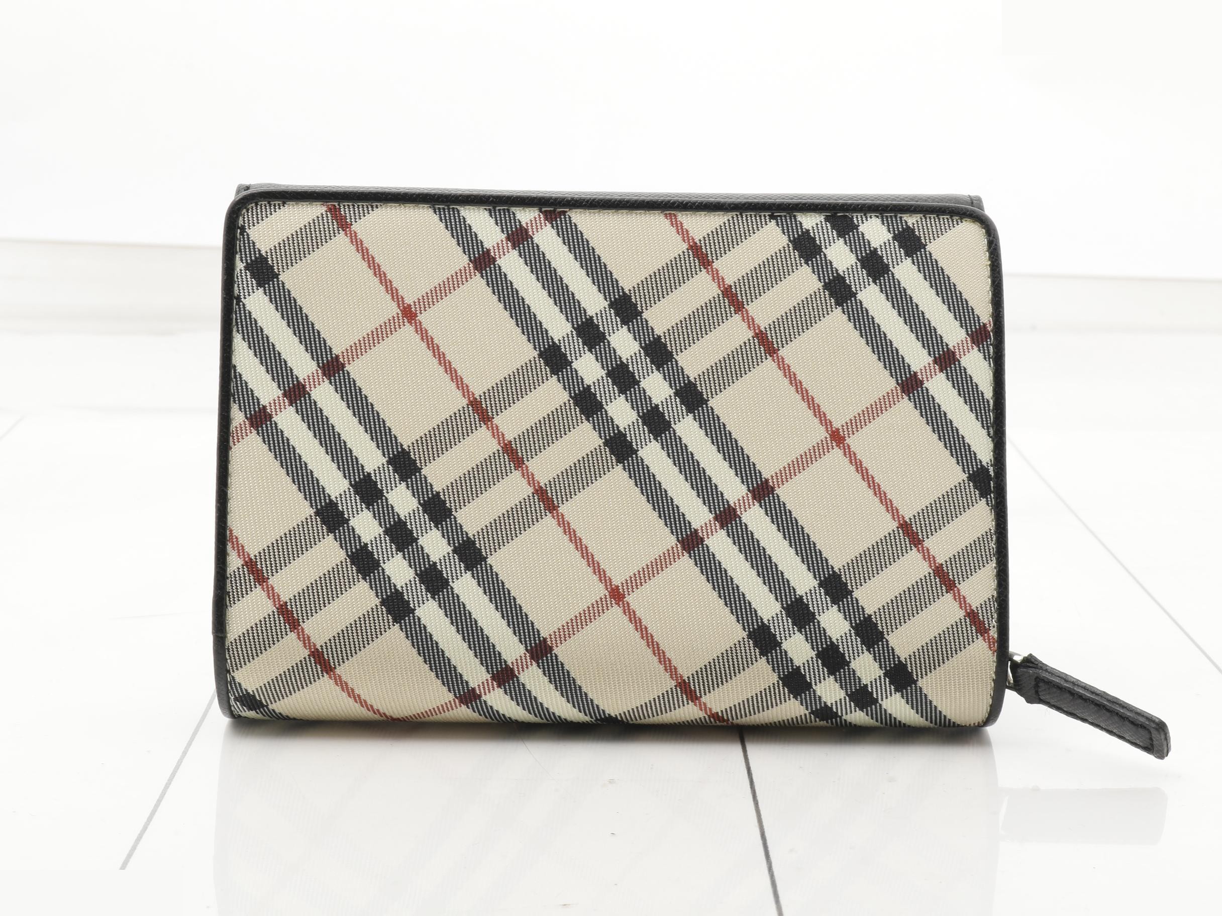 Bi-fold wallet, check pattern, W14H10 — view 2