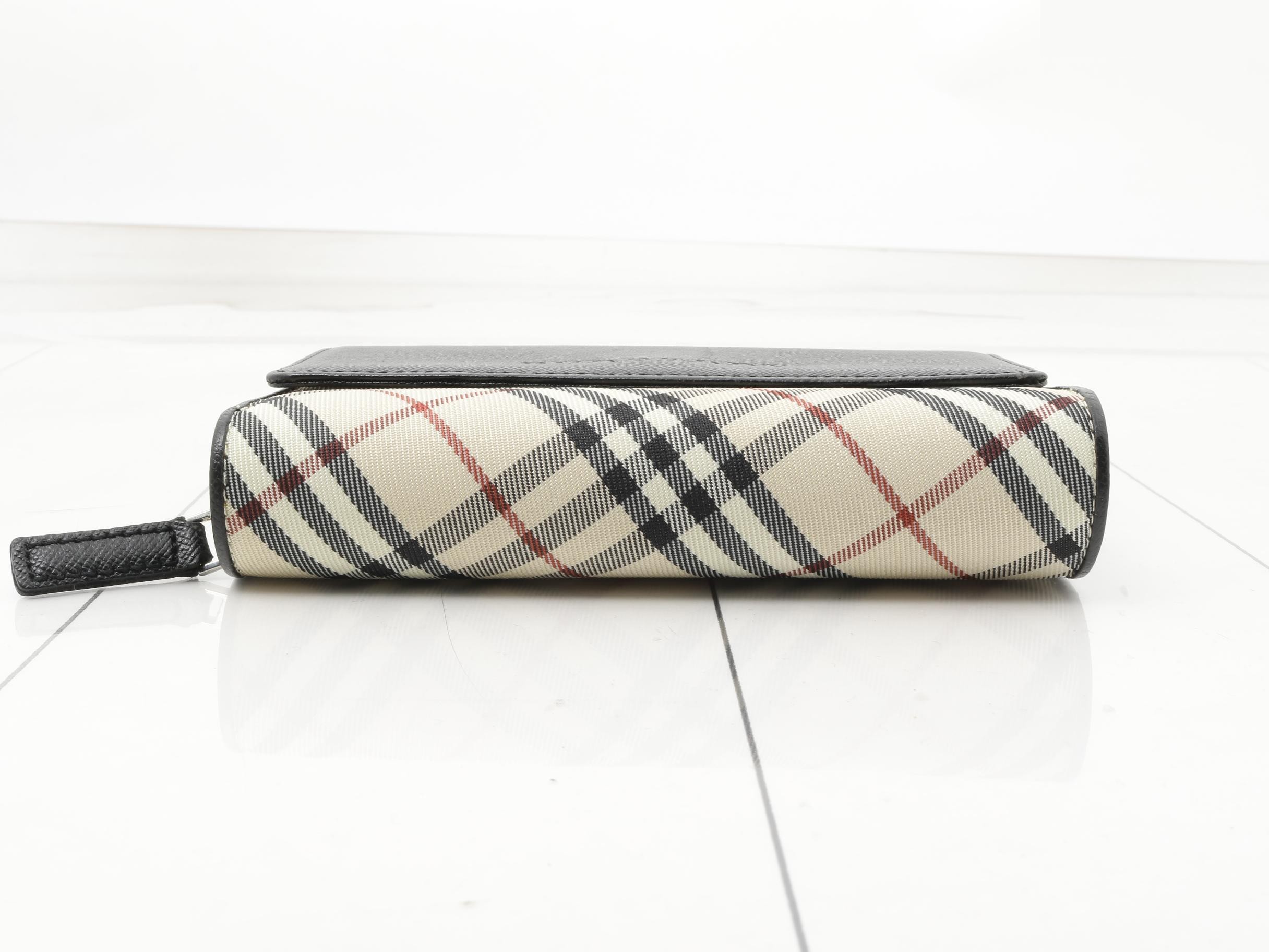 Bi-fold wallet, check pattern, W14H10 — view 3