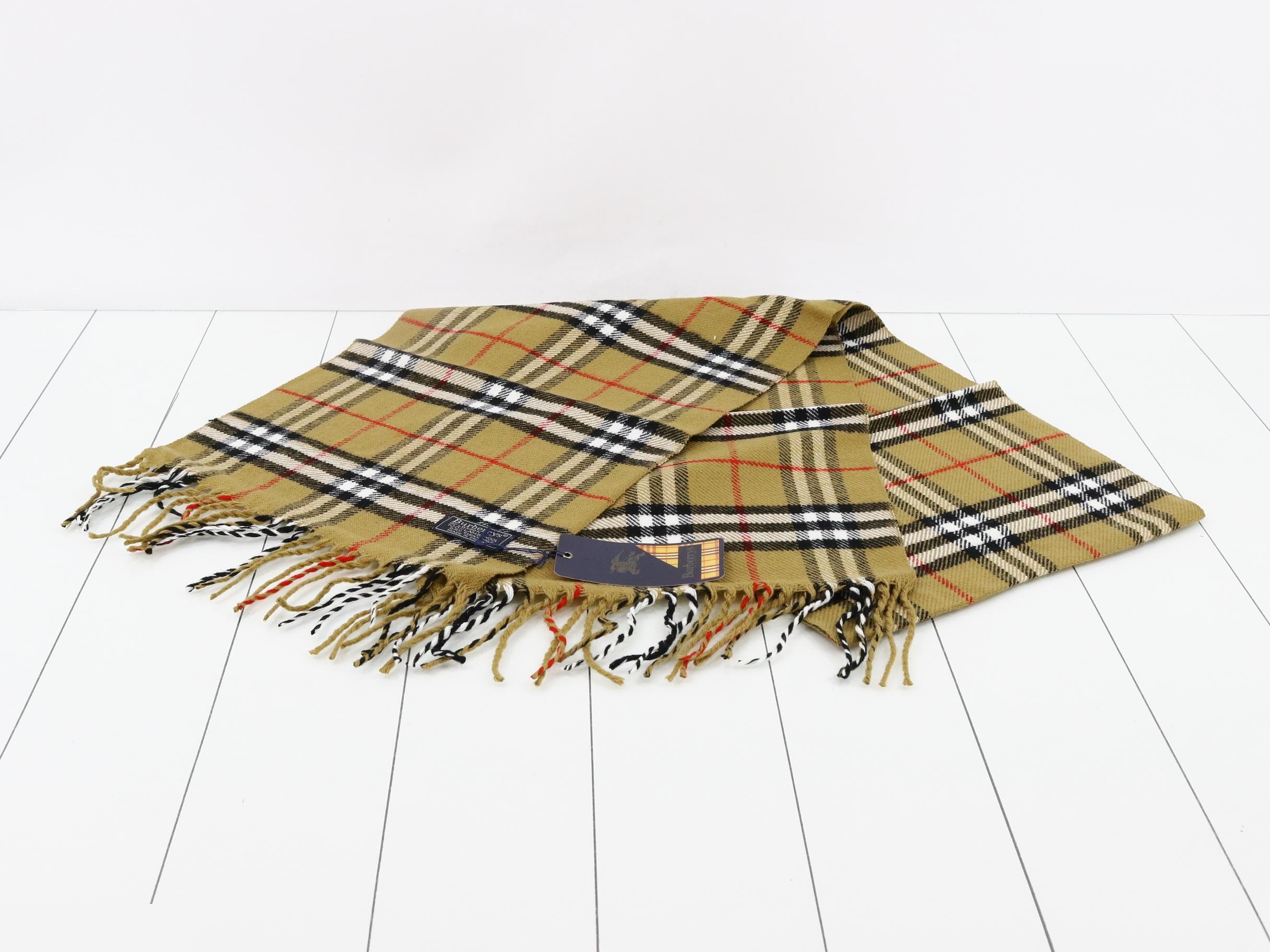 New with tags, Burberry Nova Check scarf, beige. — view 2