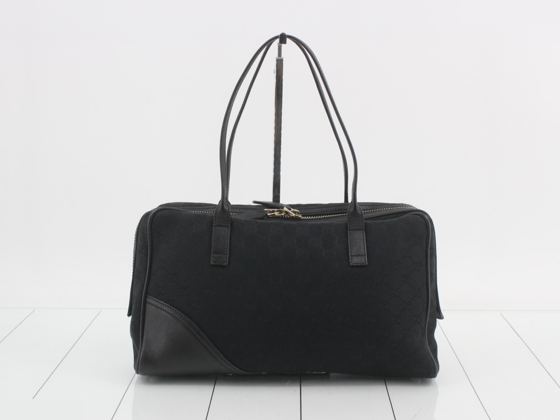 Tote bag, GG canvas, black, 169971 — view 2