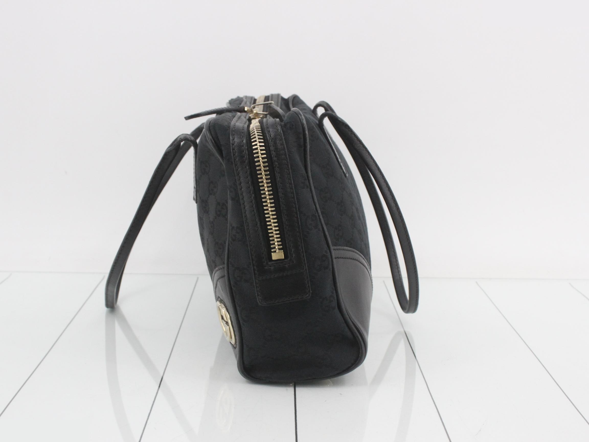 Tote bag, GG canvas, black, 169971 — view 3