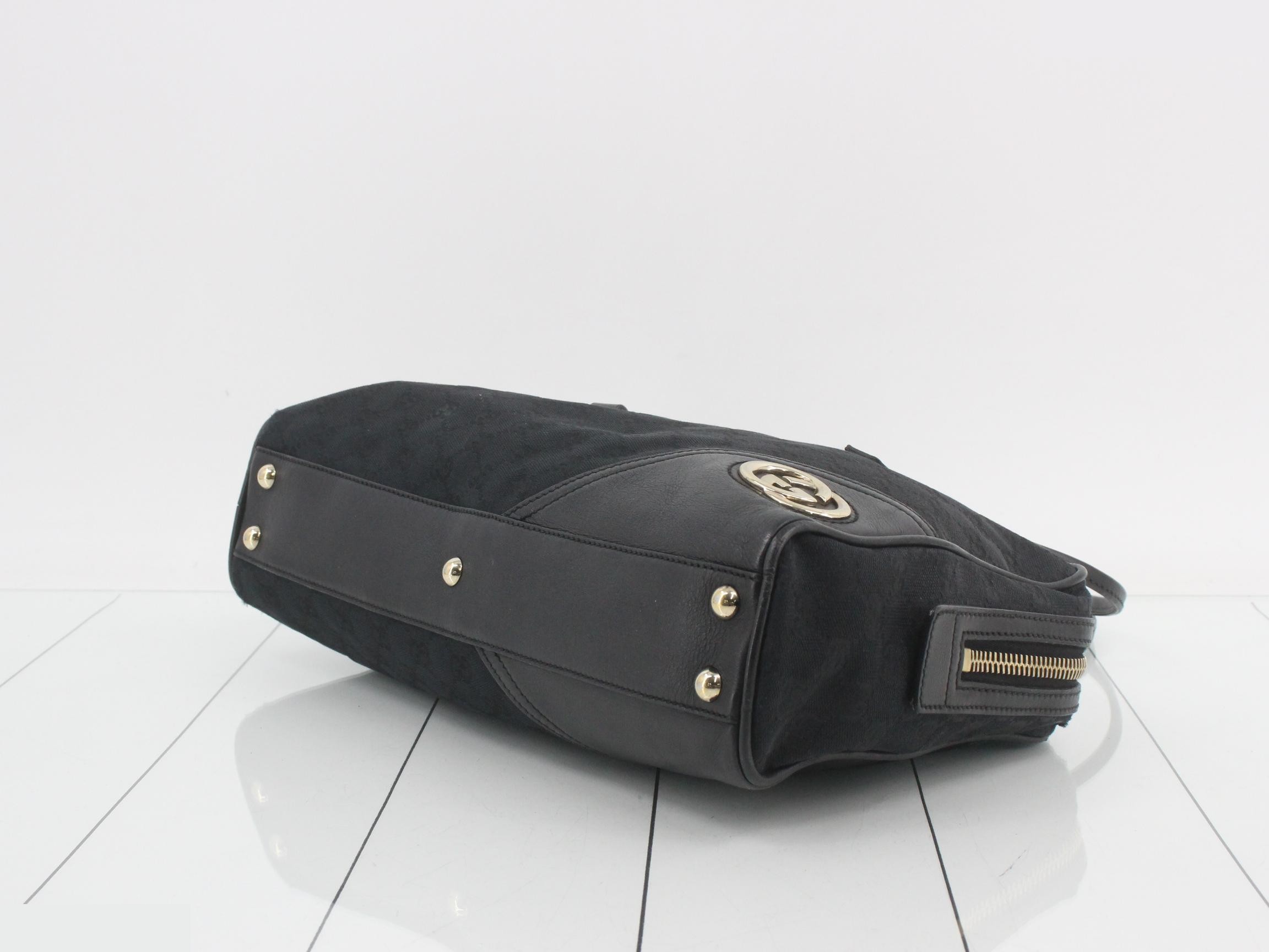 Tote bag, GG canvas, black, 169971 — view 6