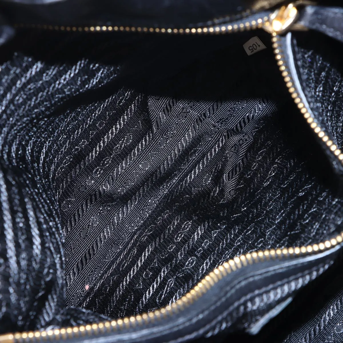 gathered nylon x leather handbag black — view 9