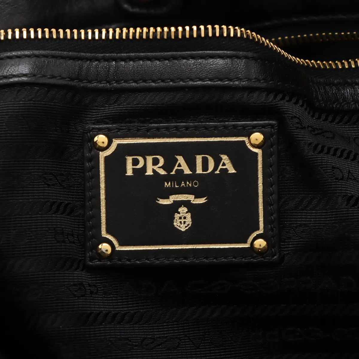 gathered nylon x leather handbag black — view 10