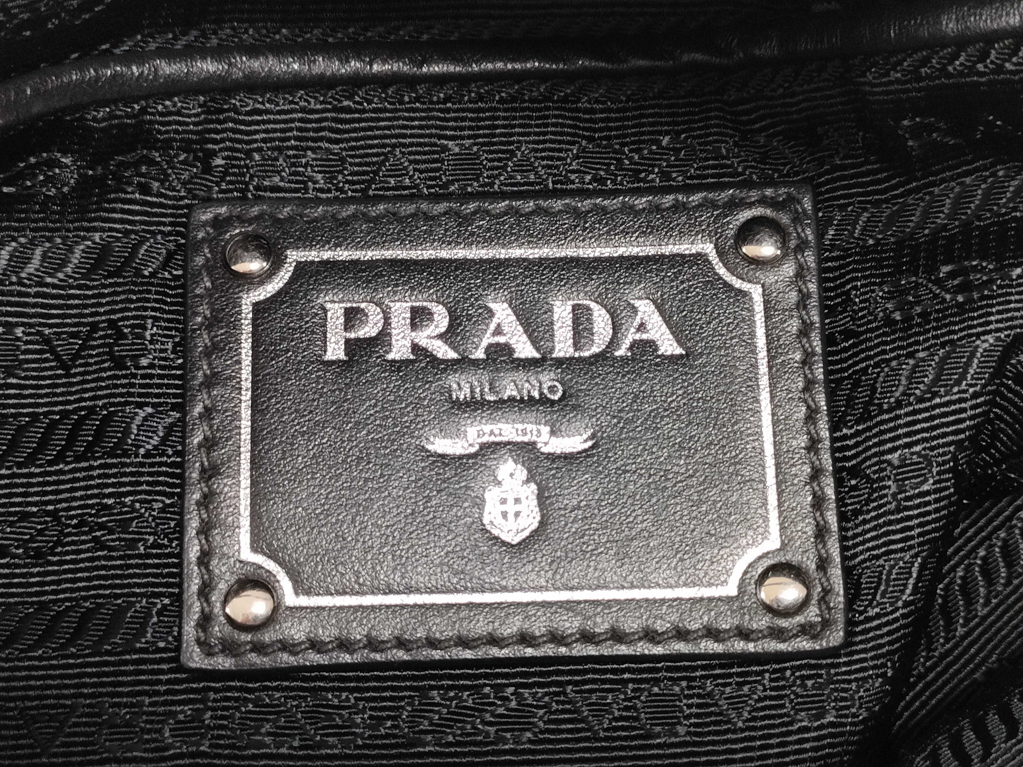 PH - Black Nylon 2-Way Shoulder Bag (Handbag) — view 13